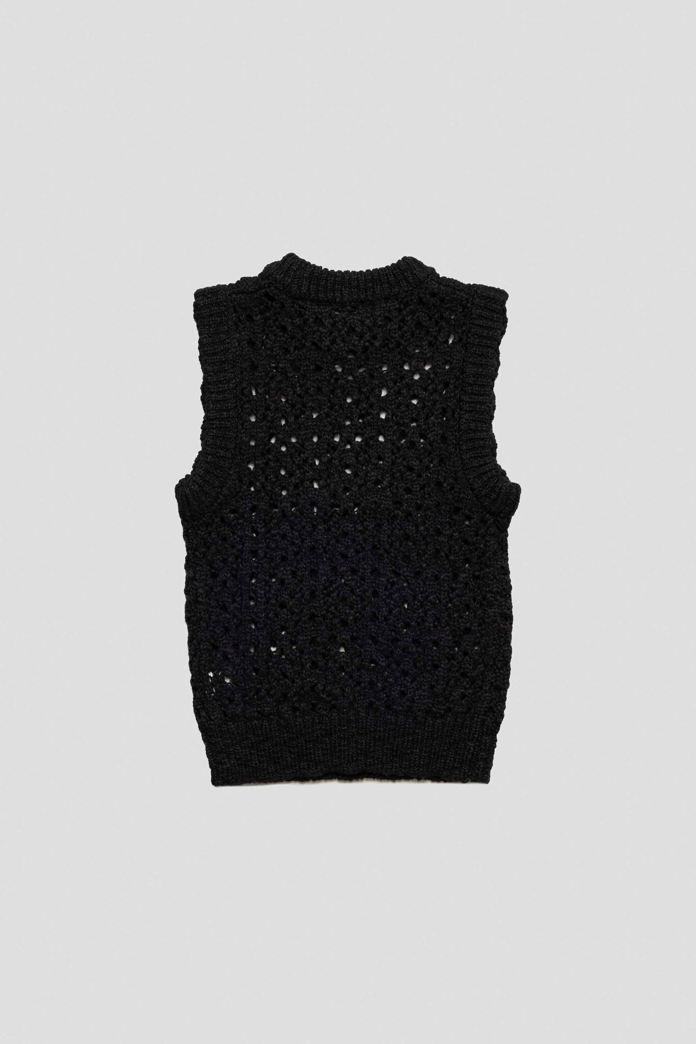 Crochet Vest Black