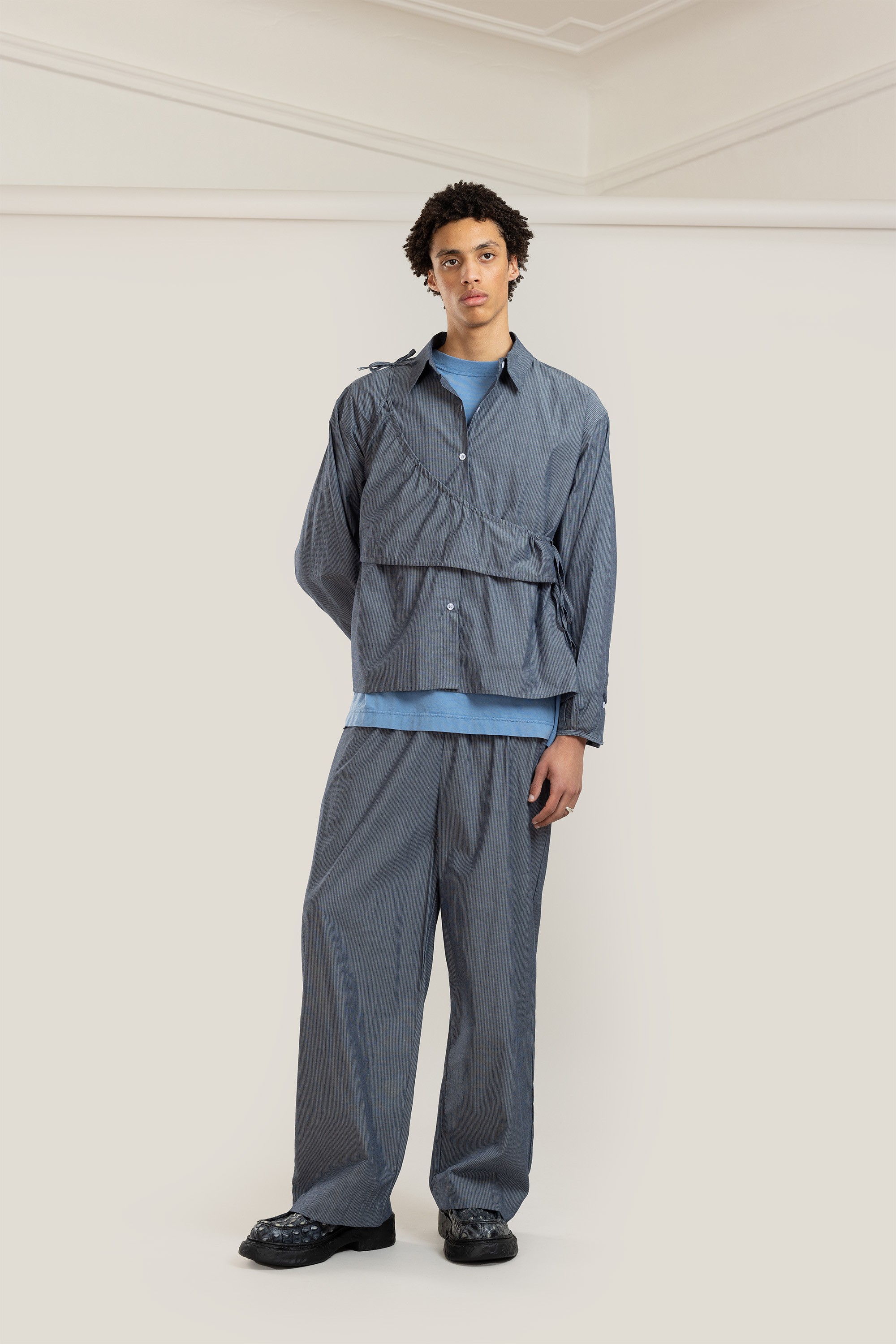 Ease Trousers Blue Pinstripe