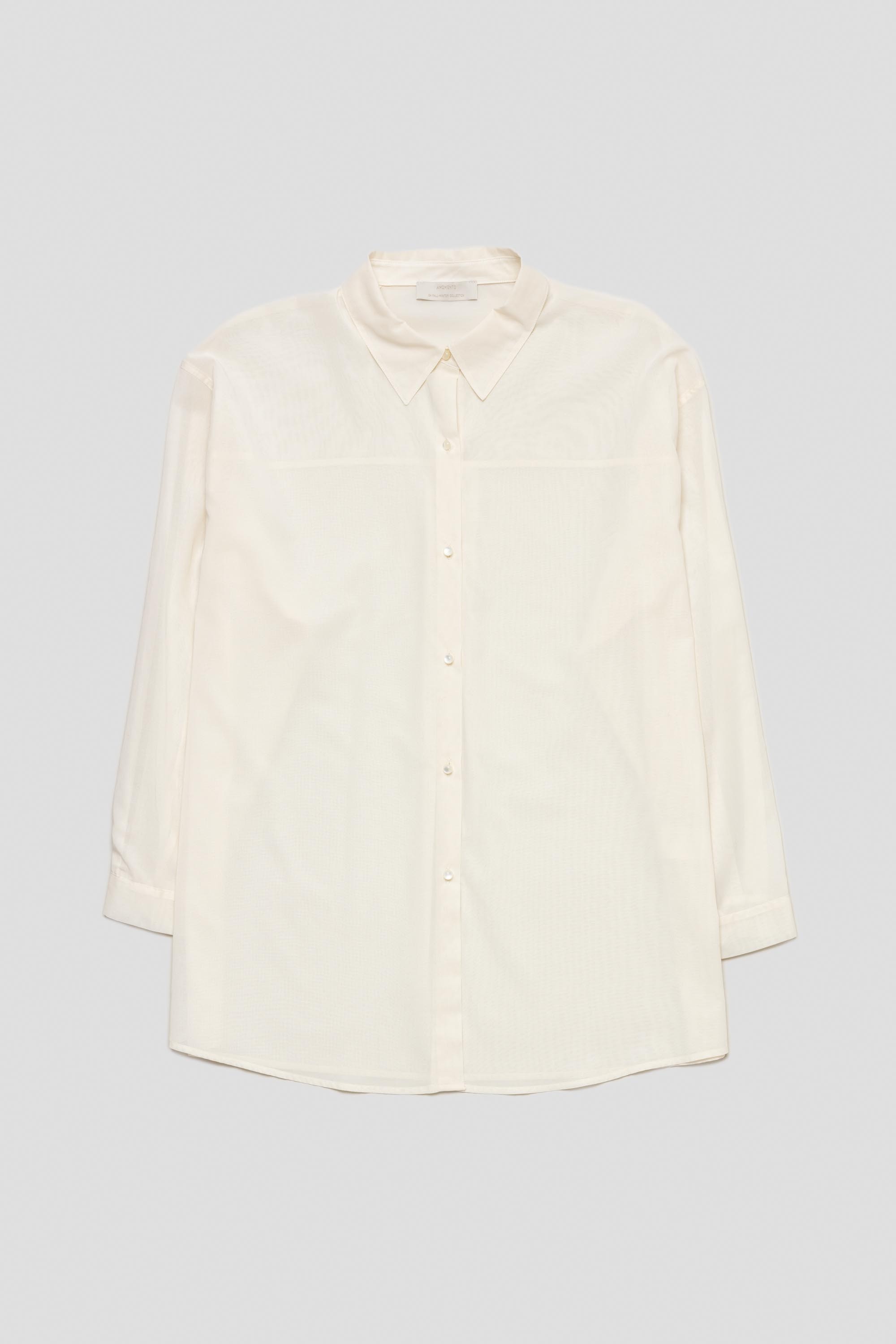 Sheer Cotton Classic Shirt Ivory