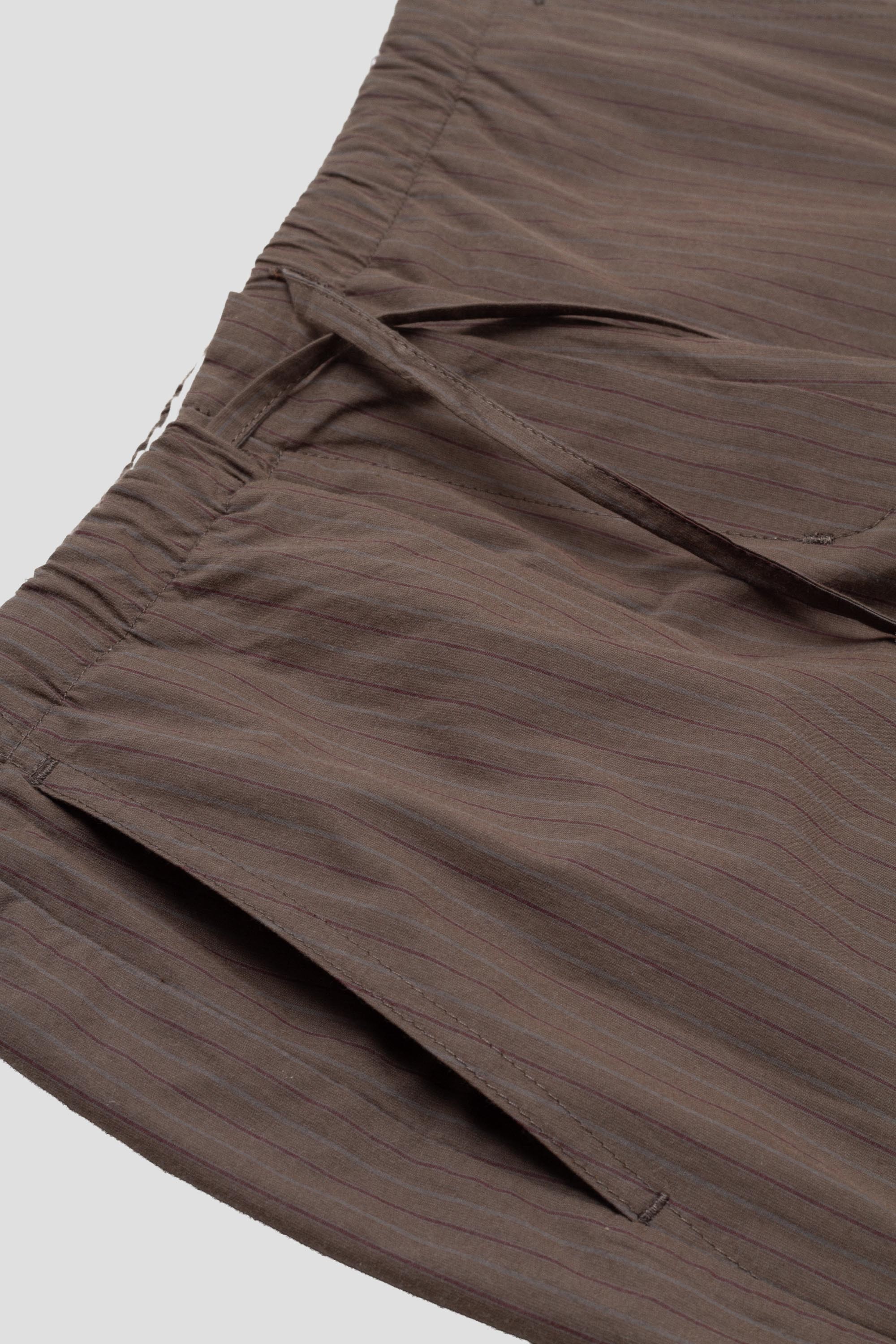 Stripe Banding Pants Brown
