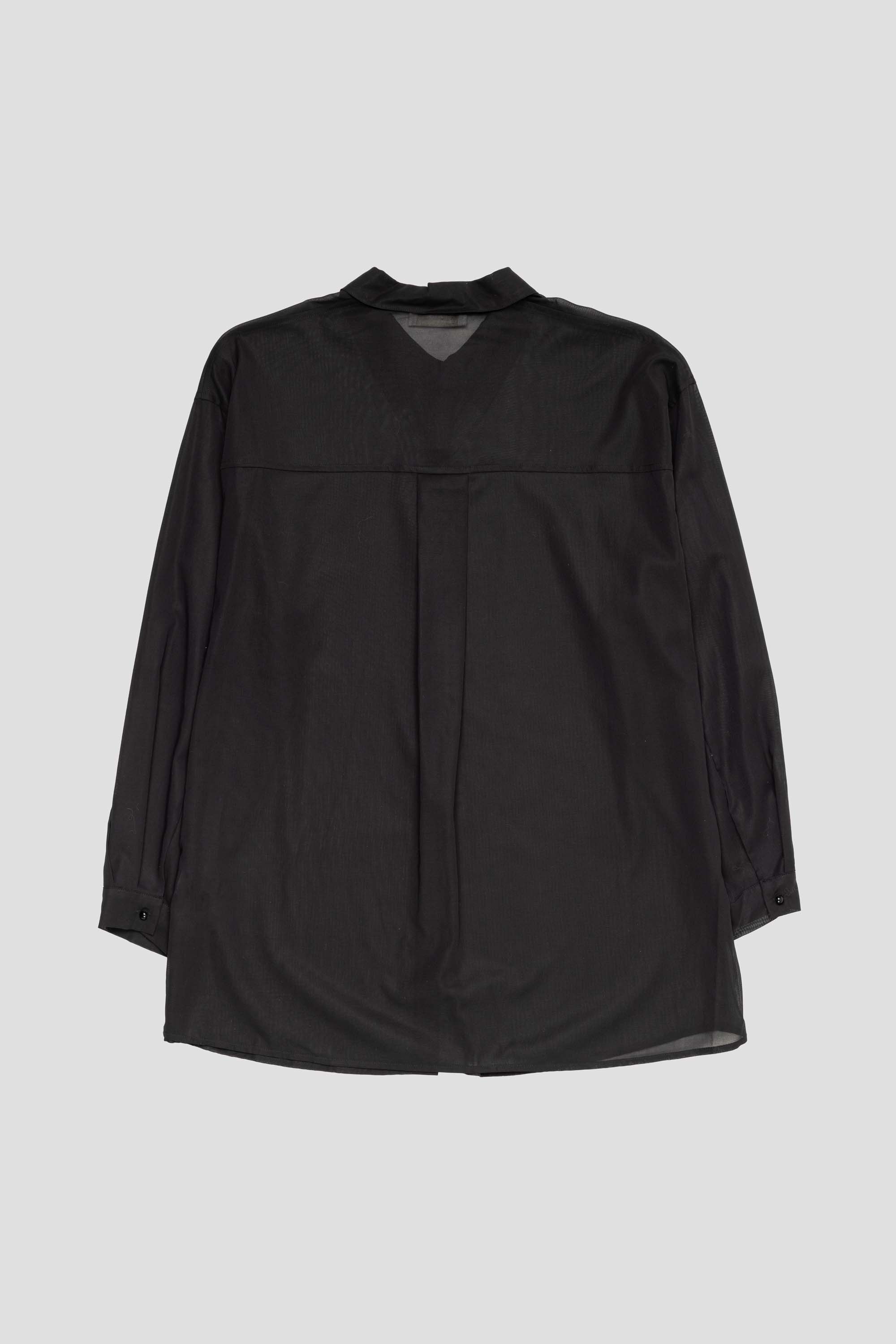 Sheer Cotton Classic Shirt Black