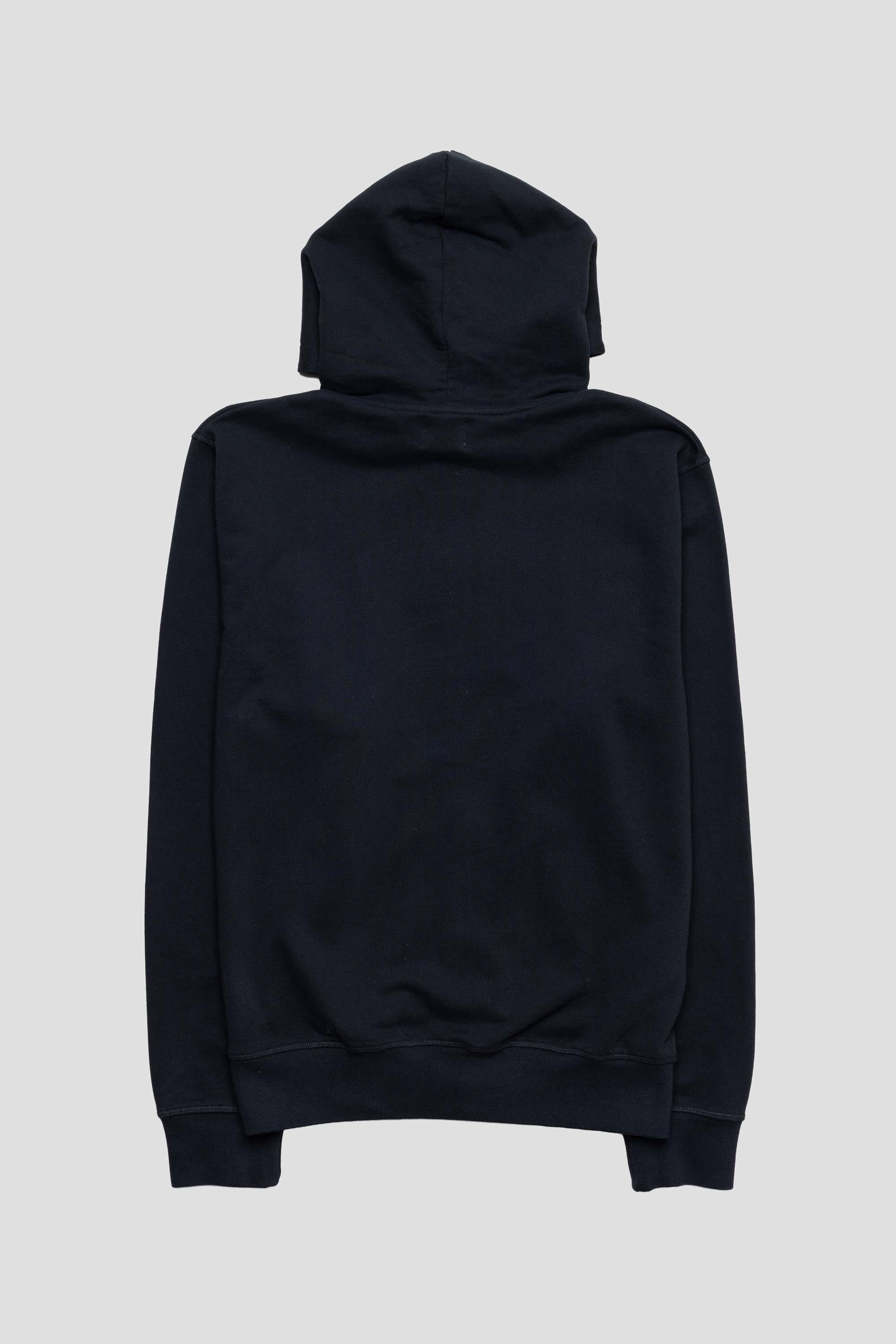 Eye Front Zip Hoodie Black