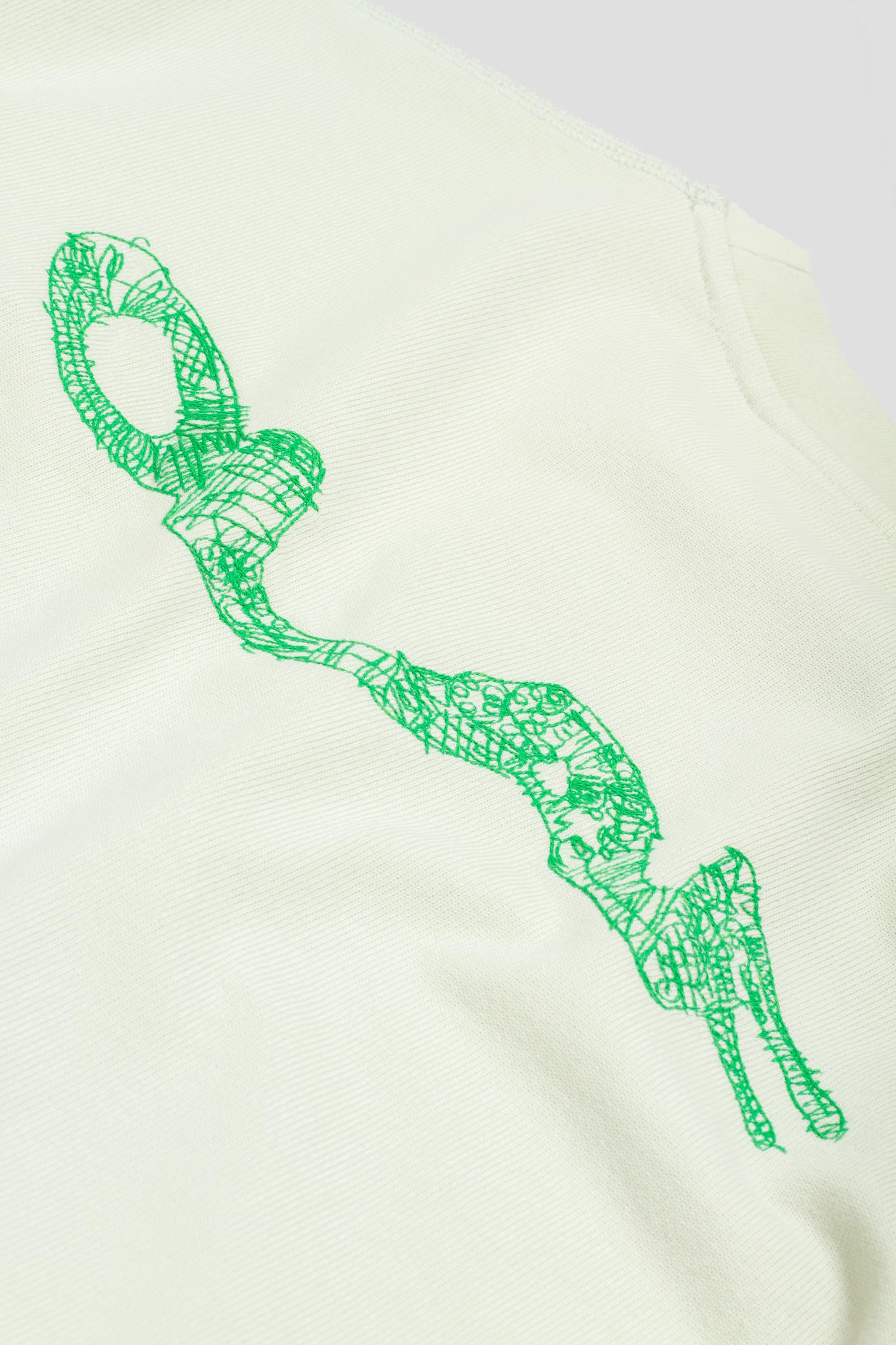 Wavy Drift Embro Tee Pale Green