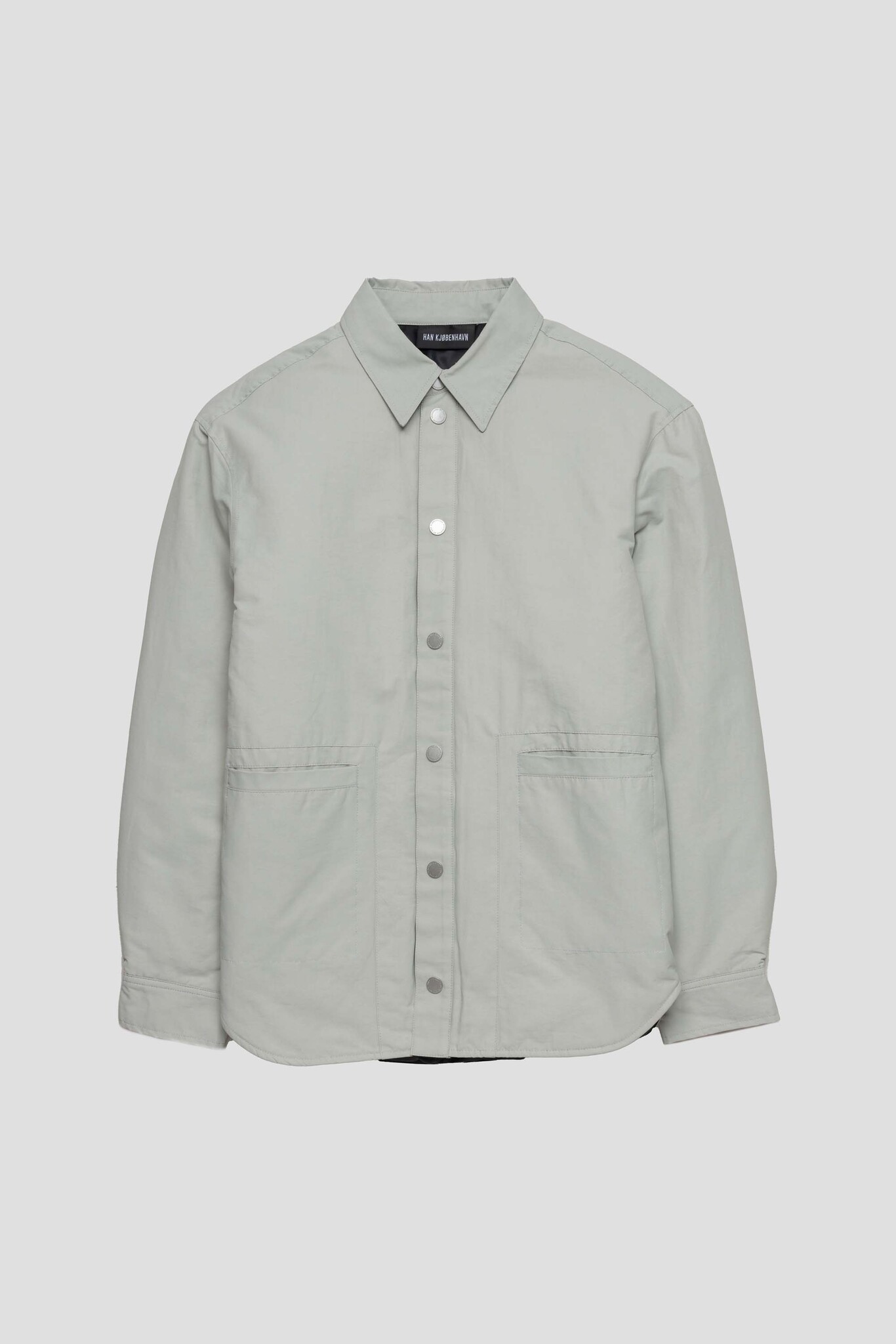 Oversized Padded Shirt Light Grey