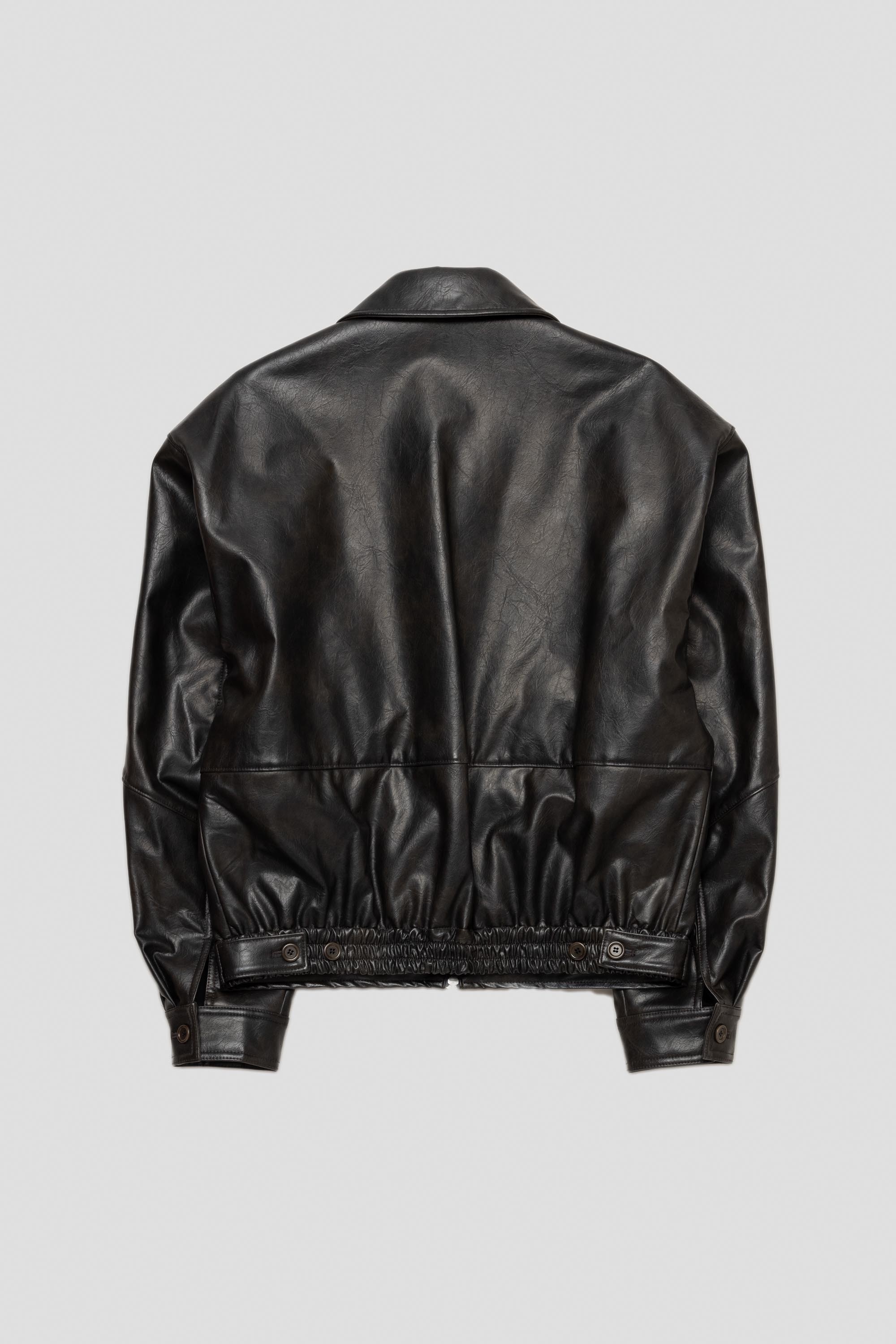 Vegan Leather Blouson Black