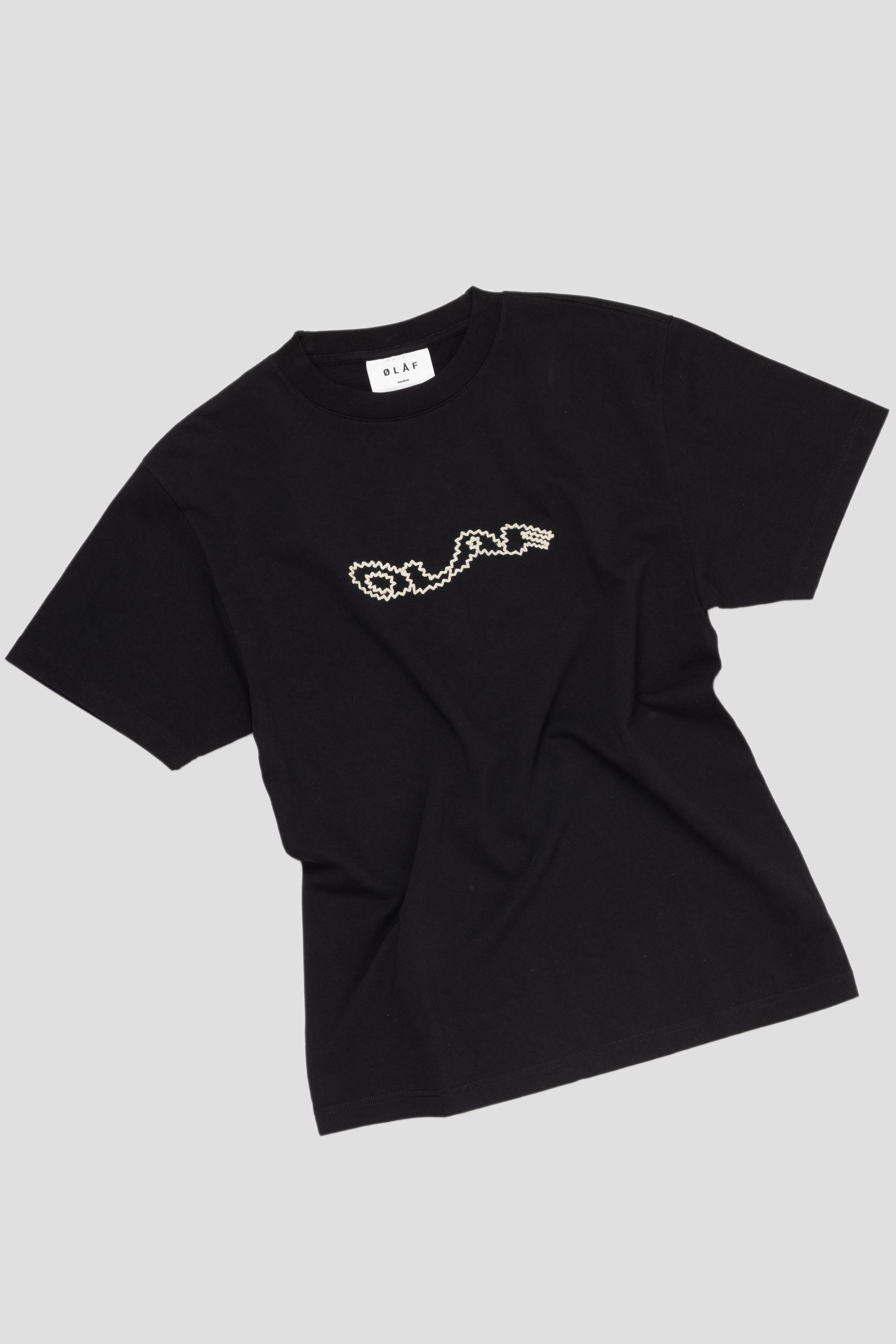 Zigzag Wavy Drift Tee Black