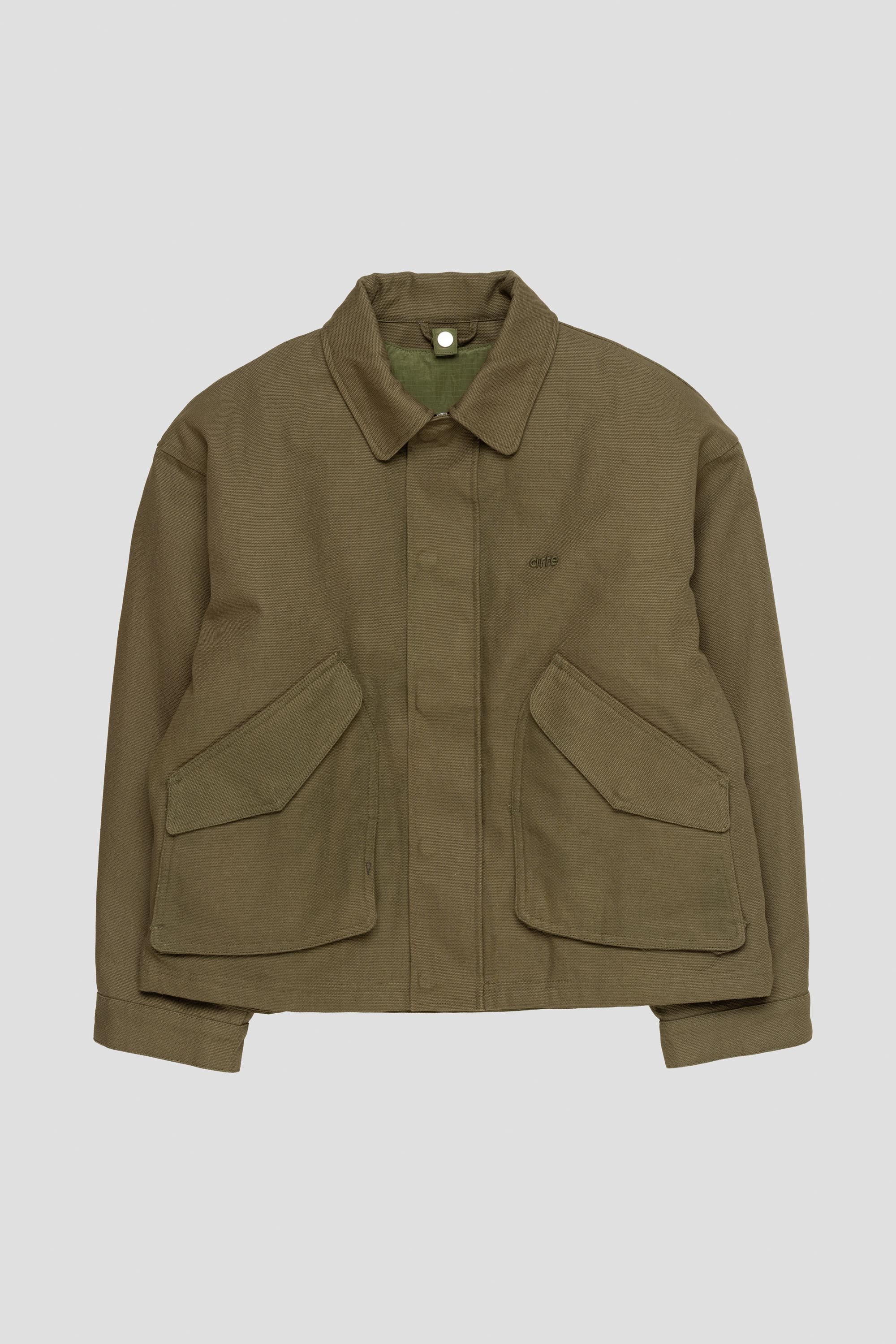 Inclined Pocket Jacket Green