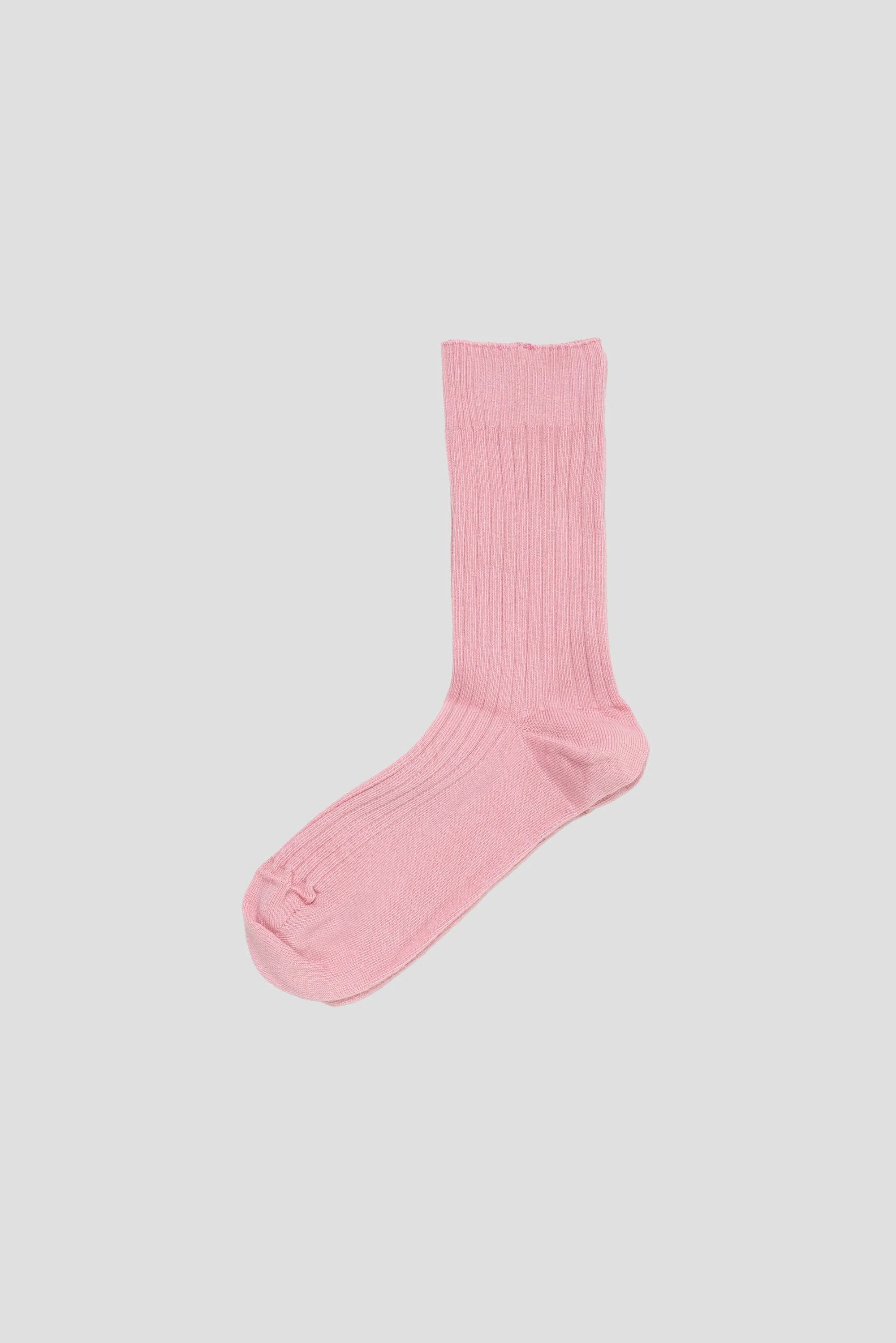 Rib Overankle Socks Vie Pink