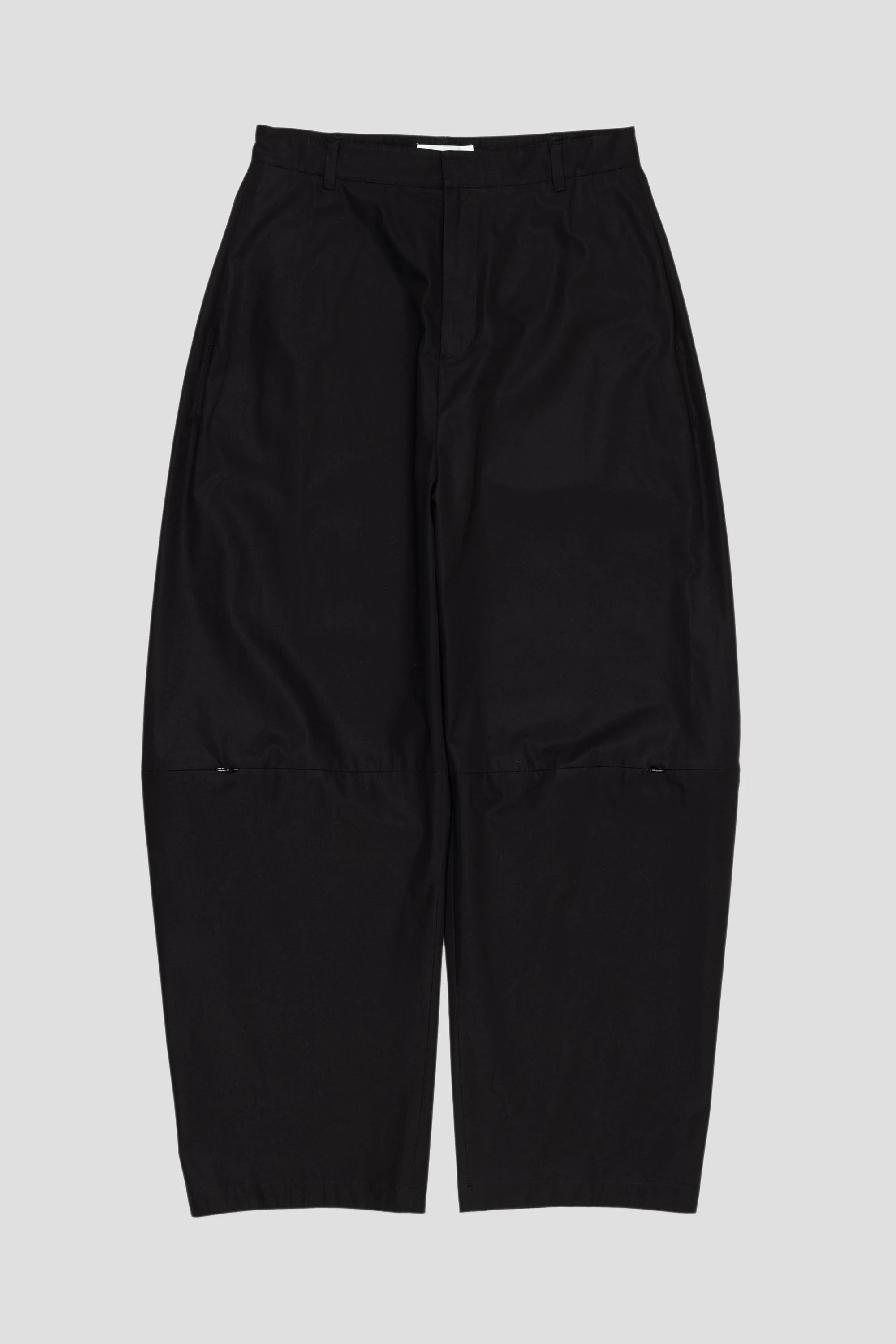 Curved Zip Pants Black