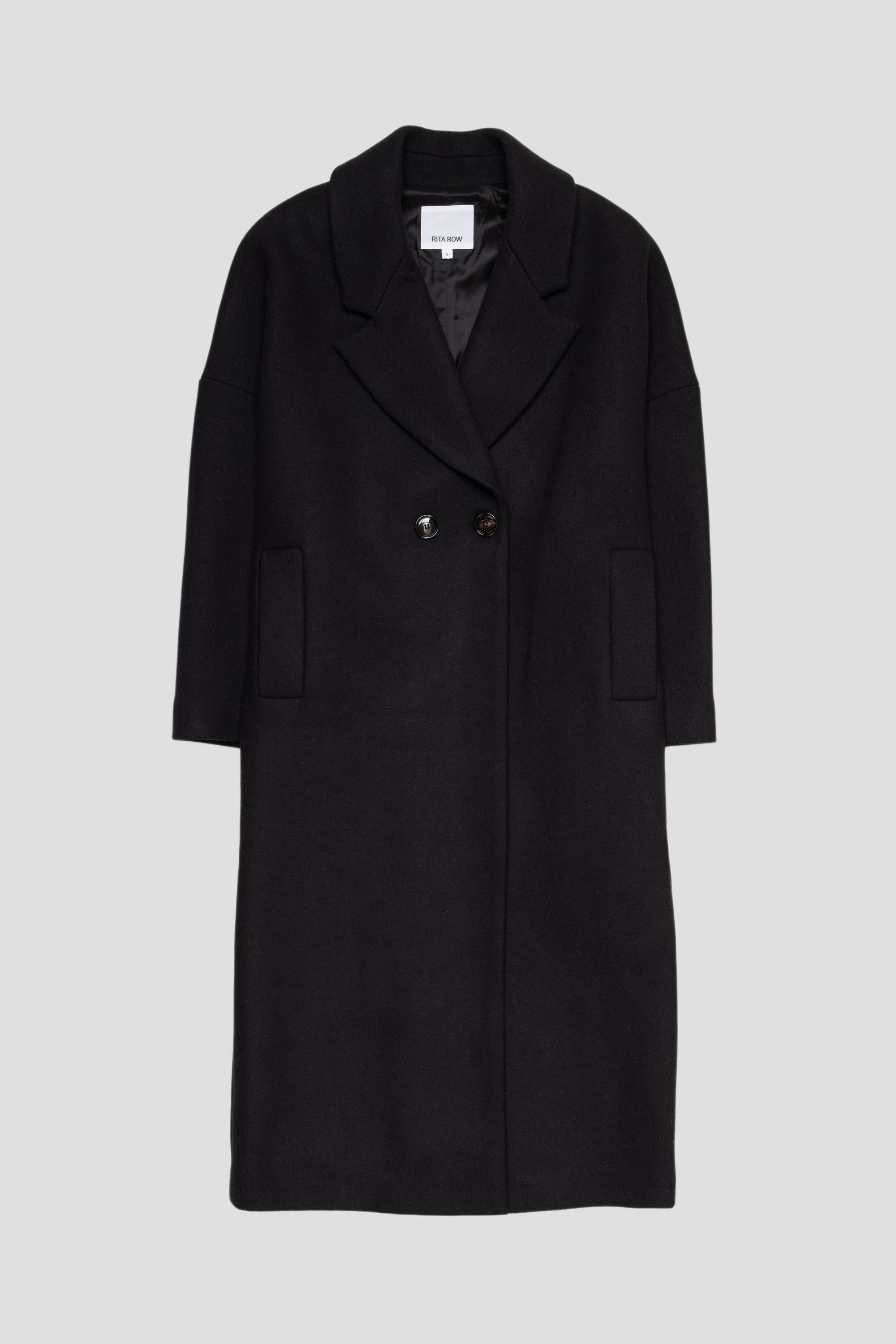 Oversized Cedar Coat Black