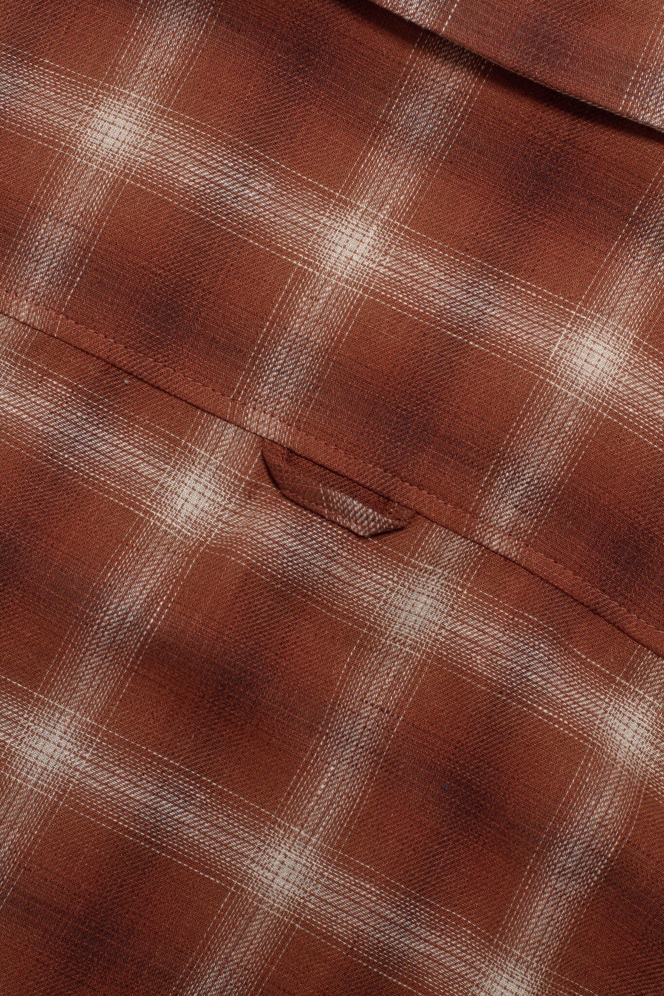 Vaca SS Shirt Brown Check Linen