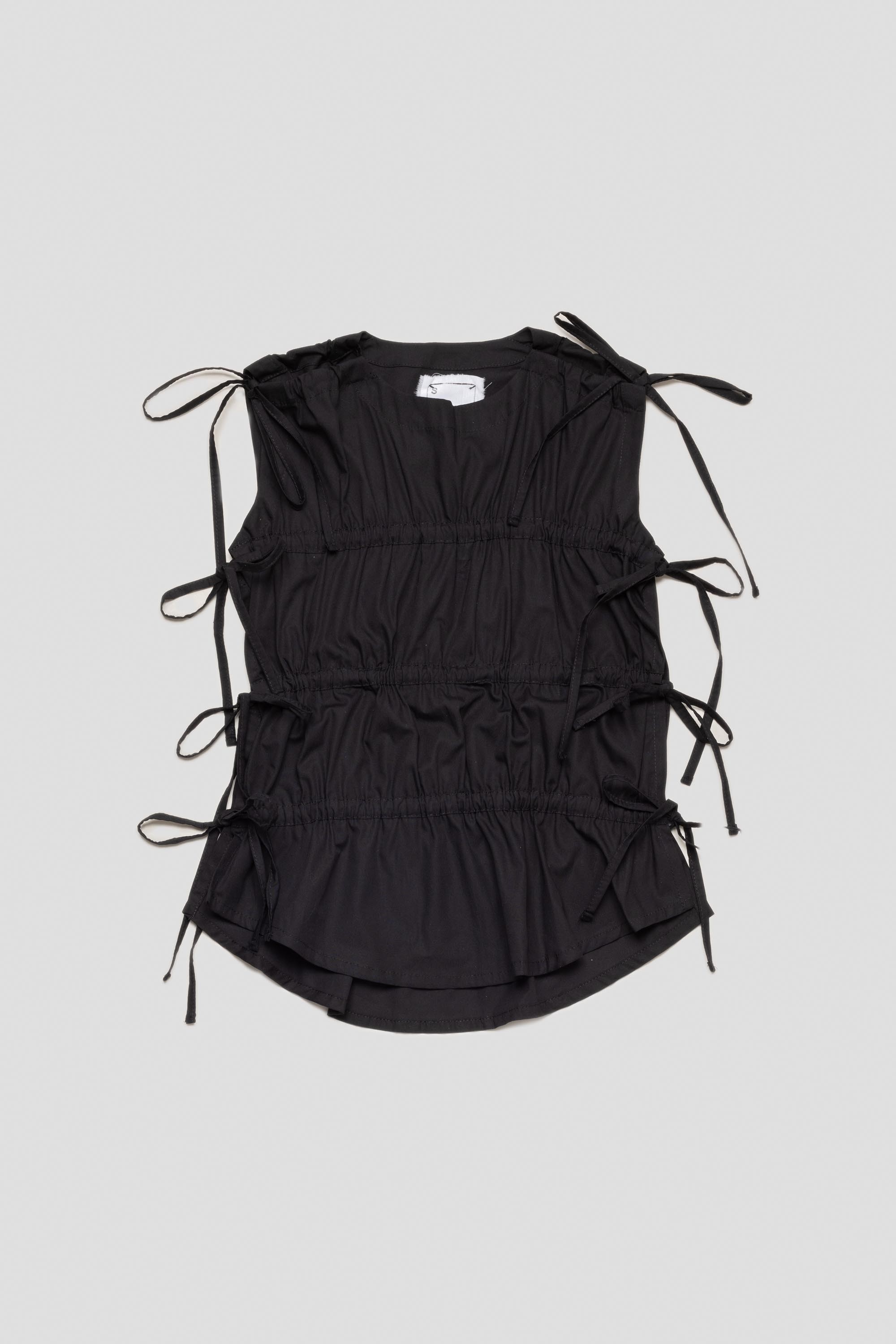 Ruched Vest Black