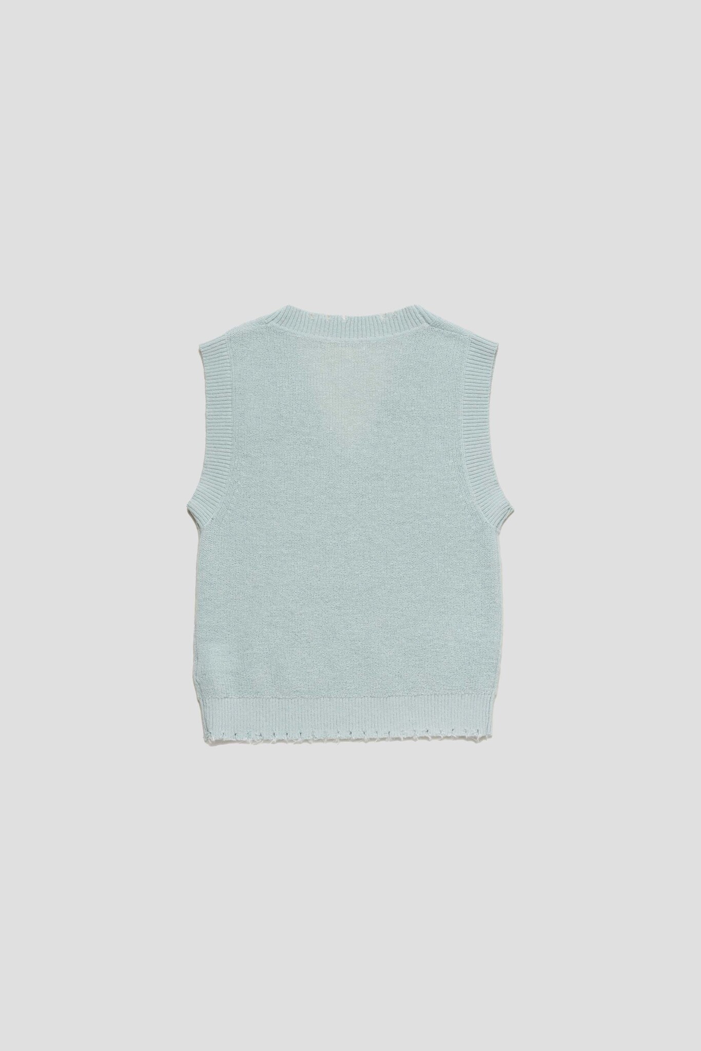 Women's Mohair Knitted Vest Blue