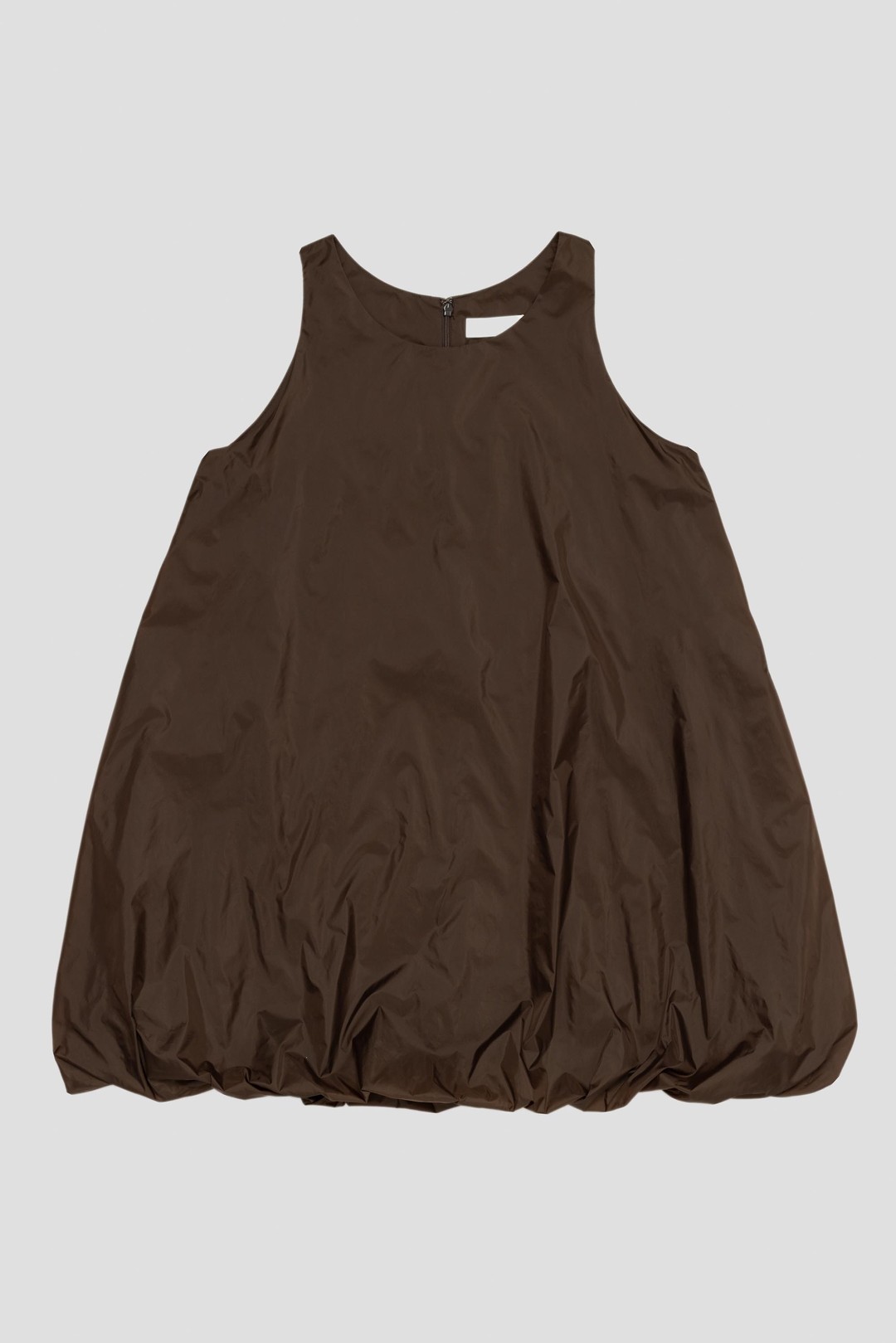 AMOMENTO★NYLON VOLUME MINI DRESS Nylon Volume Mini Dress in Brown
