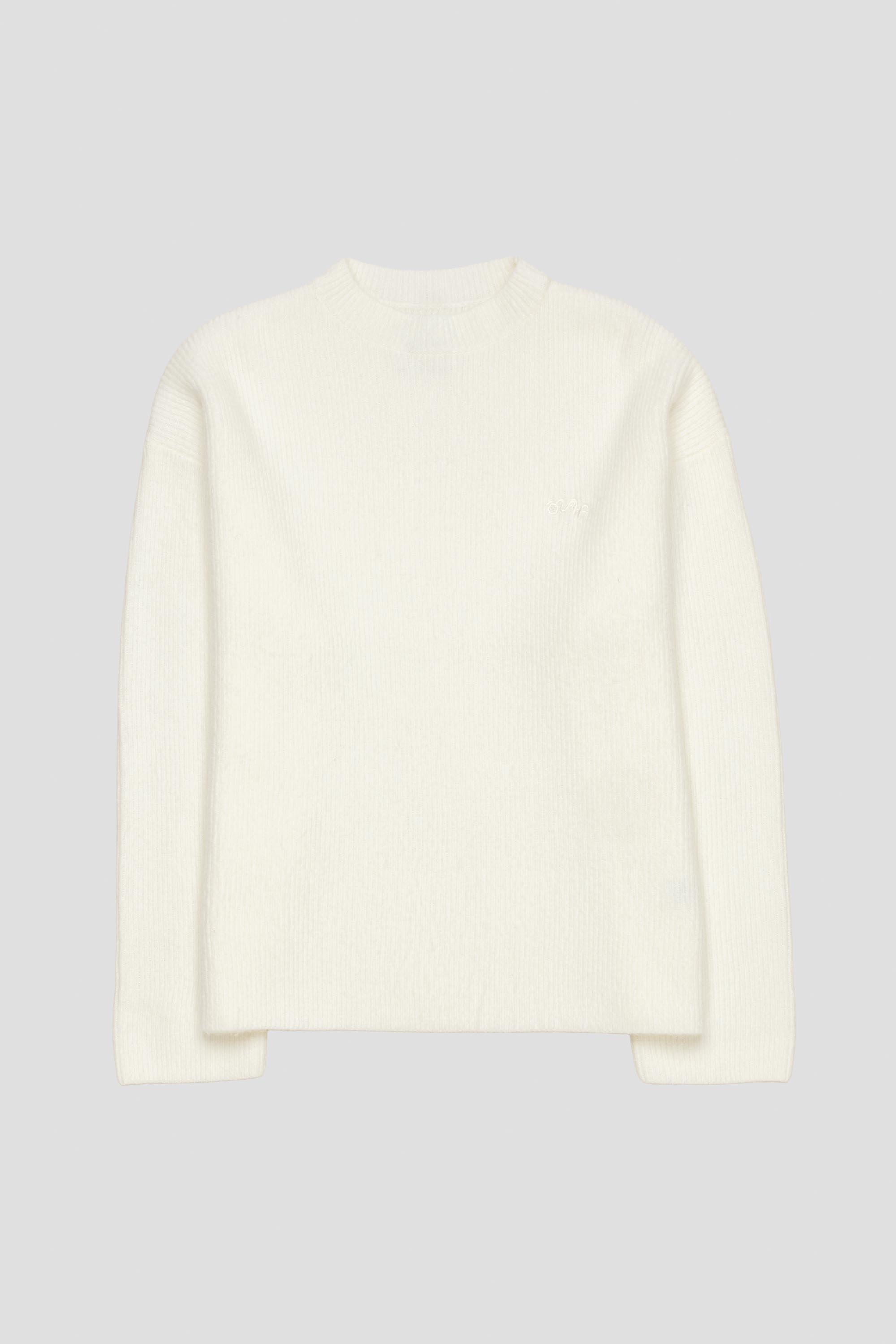 Signature Knitted Crewneck White