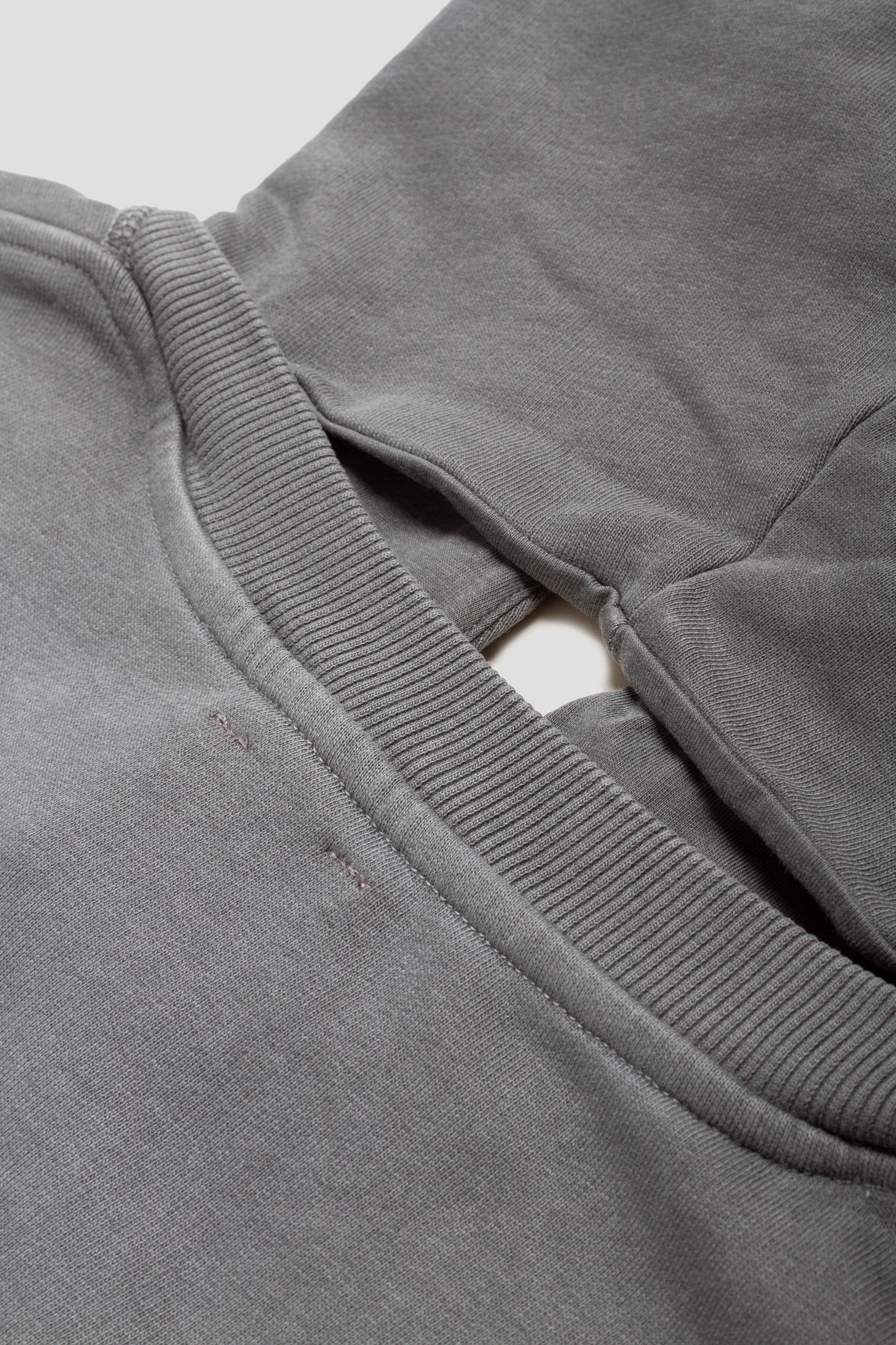 Mineral Dye Boxy Hoodie Dark Grey