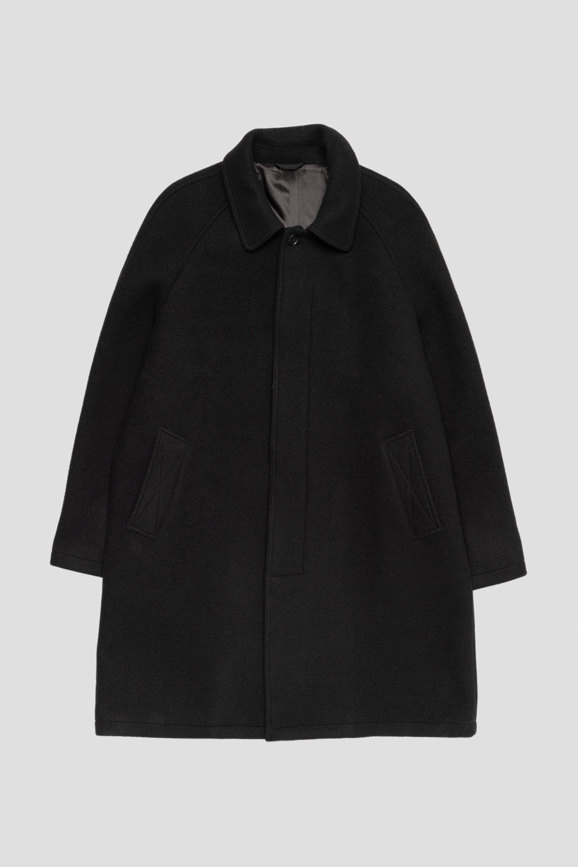 Accession Coat Black Recycled Wool