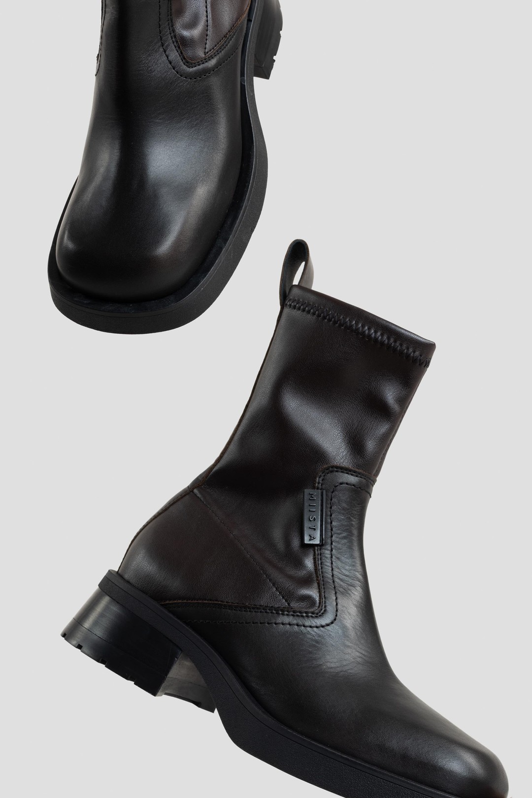 MiistaNew Oliana Ankle Boots Brown