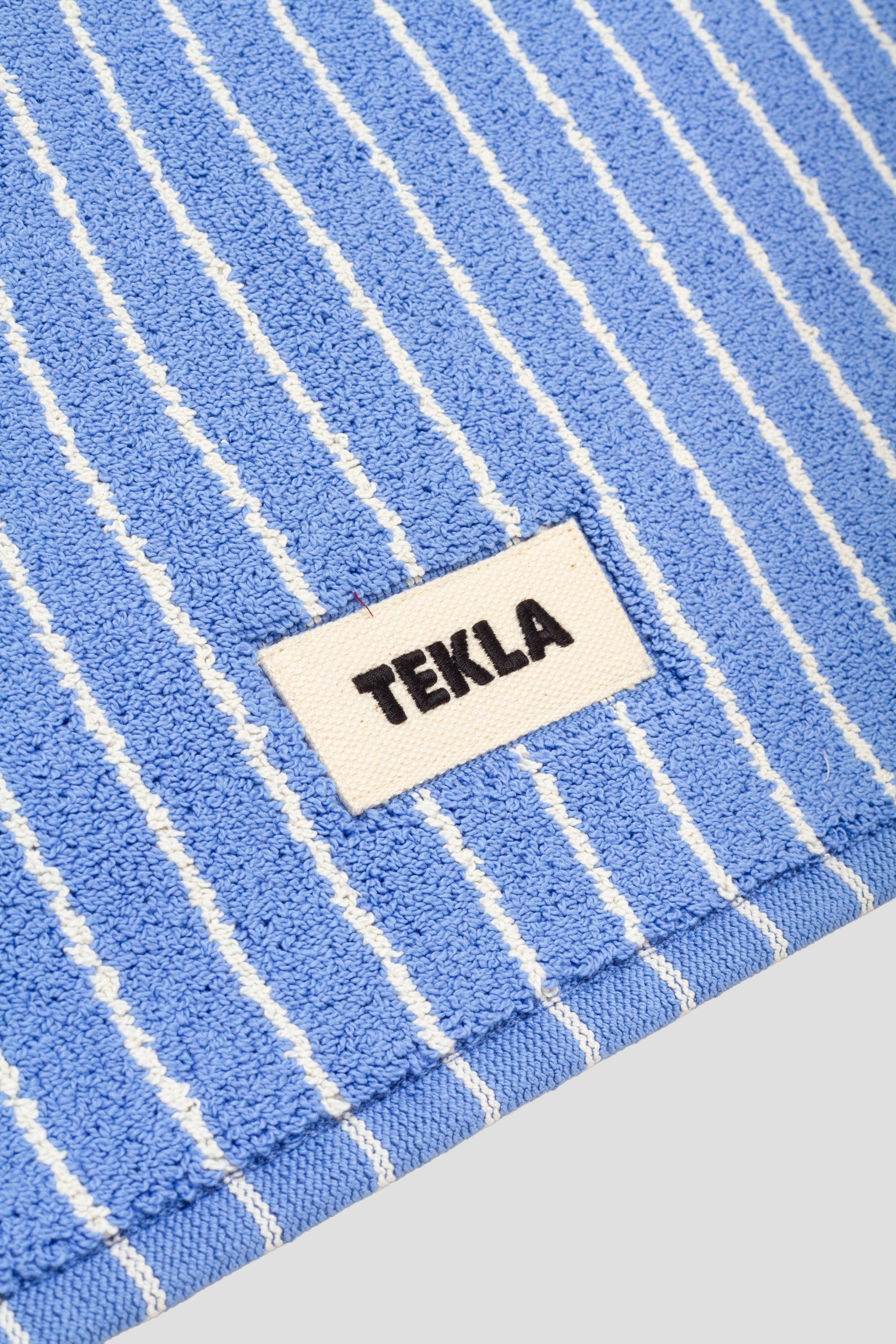 Bath Mat Clear Blue Stripes 70x50