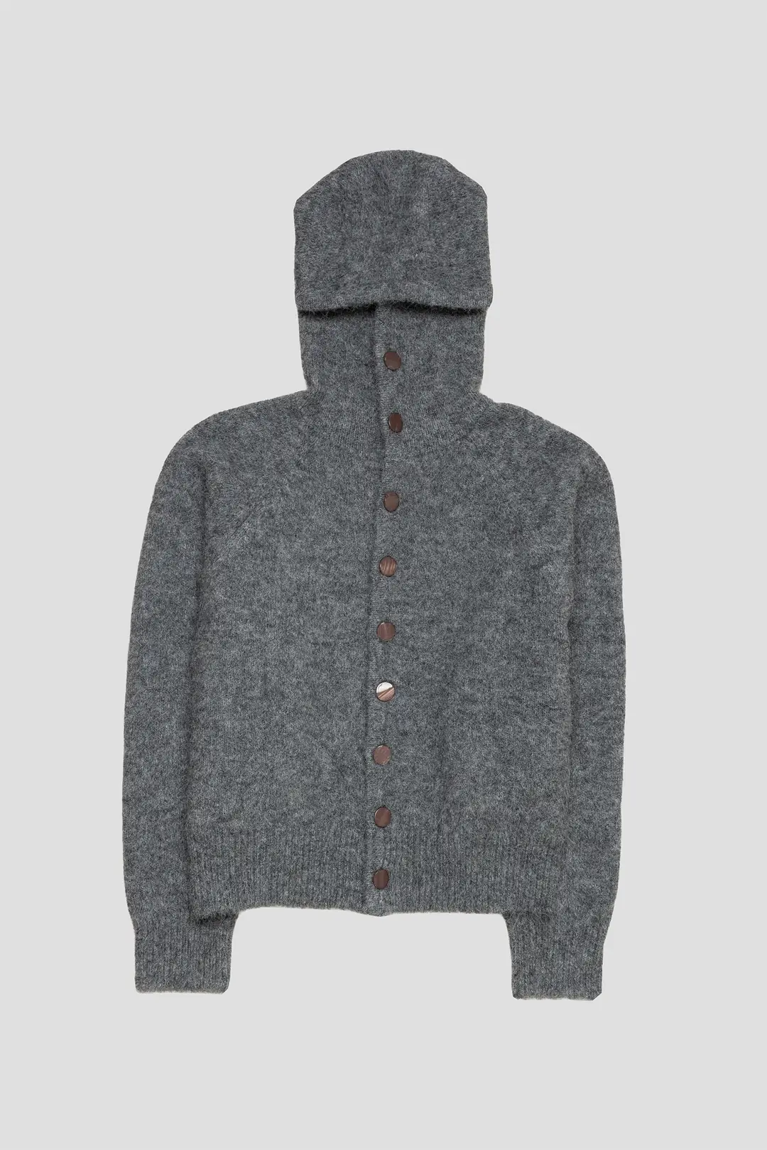 Simple ProjectMohair Button Hoodie Stone