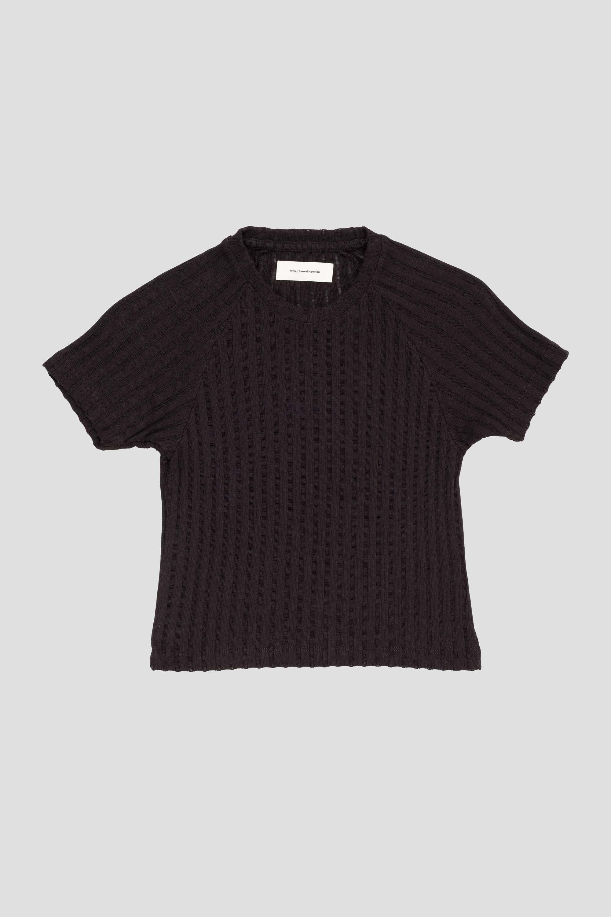 Women's Raglan Tee Dark Brown Ajour Stripe