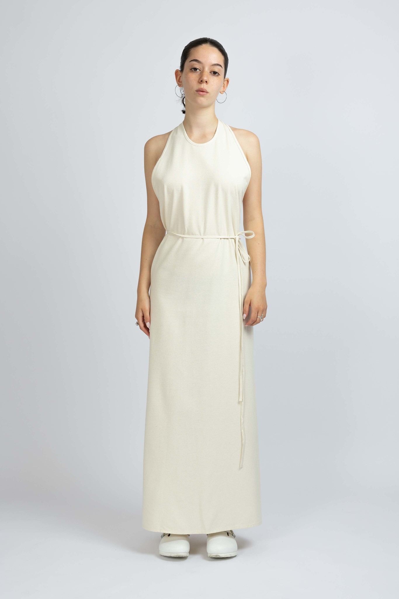 Apron Dress Wild Silk Off White