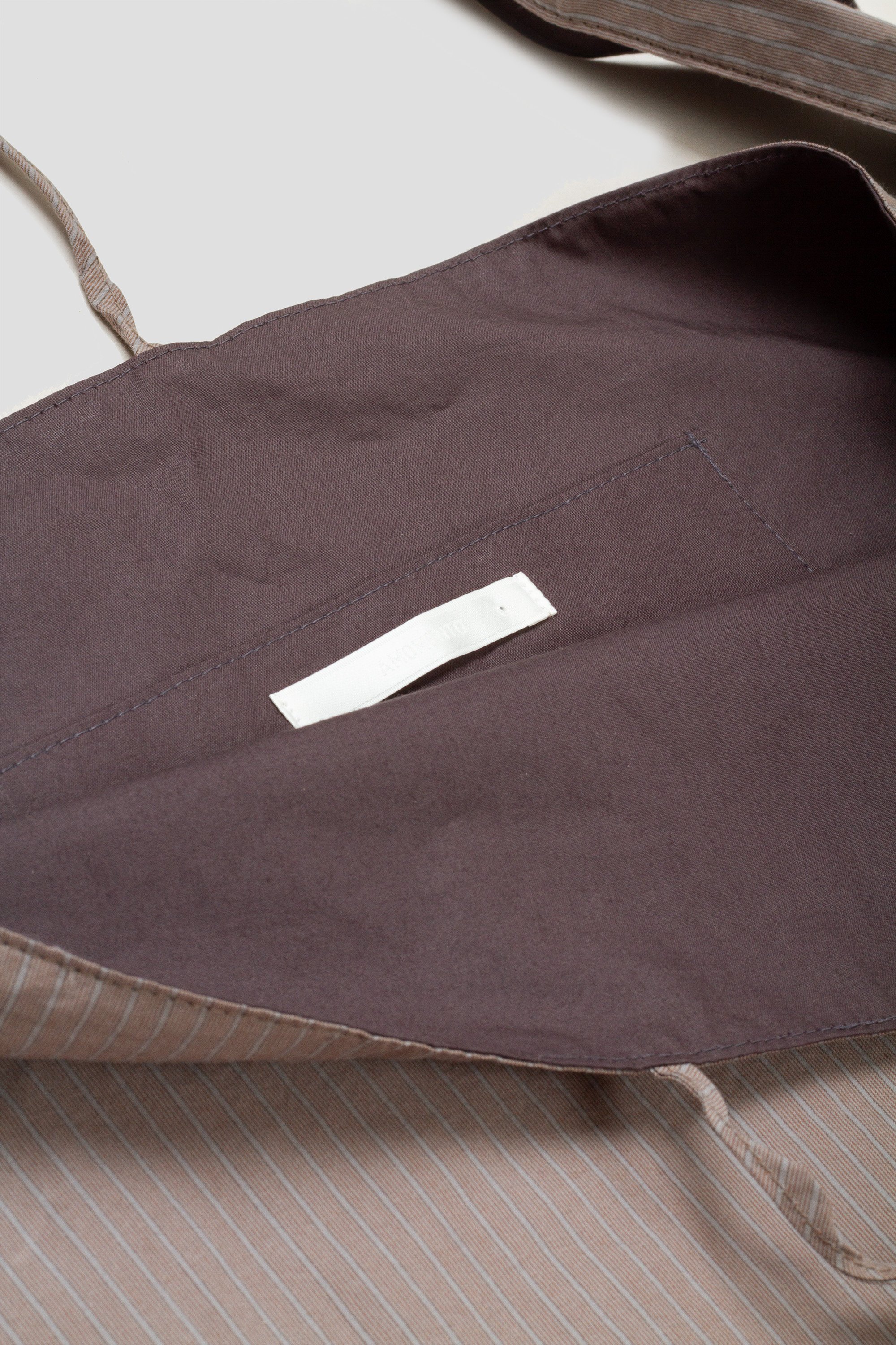 Stripe Large Shoulder Bag Grey