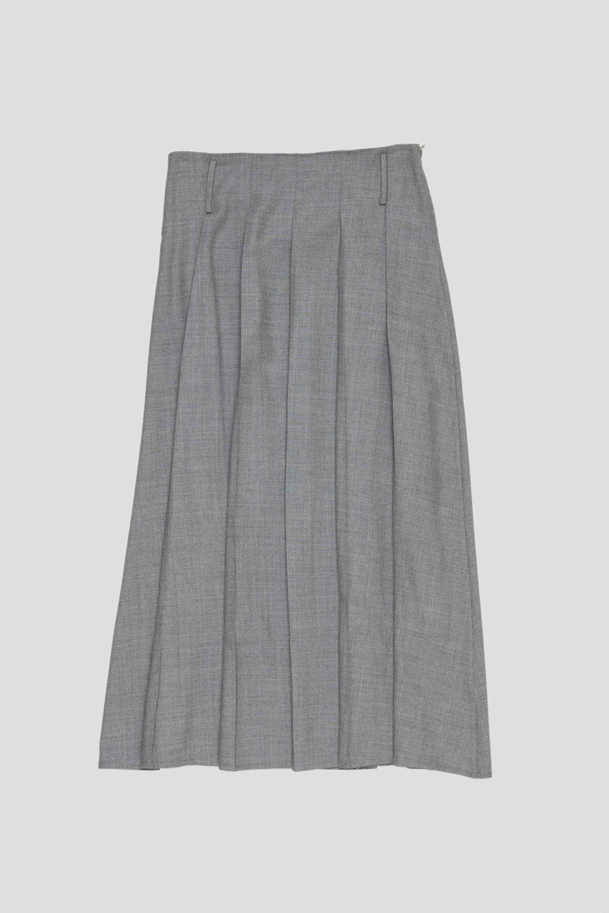 Pleated Skirt Dark Grey