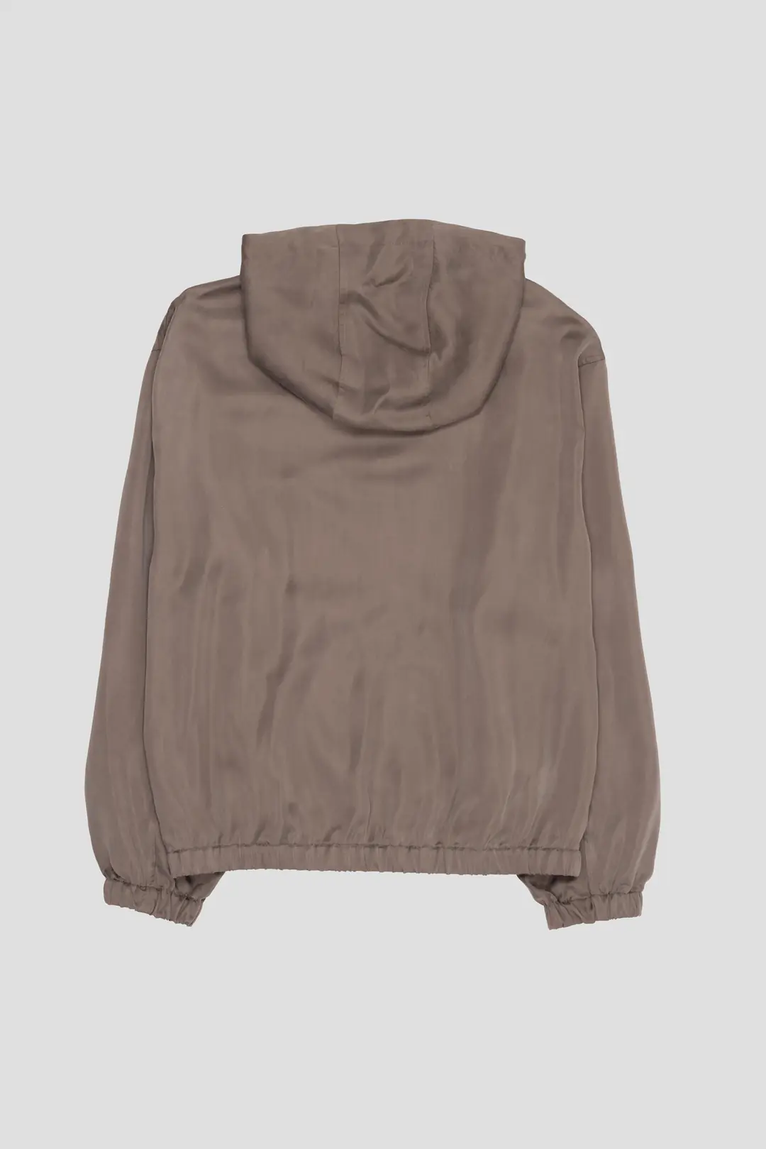 AmomentoCupro Hood Zip Up Jumper Grey