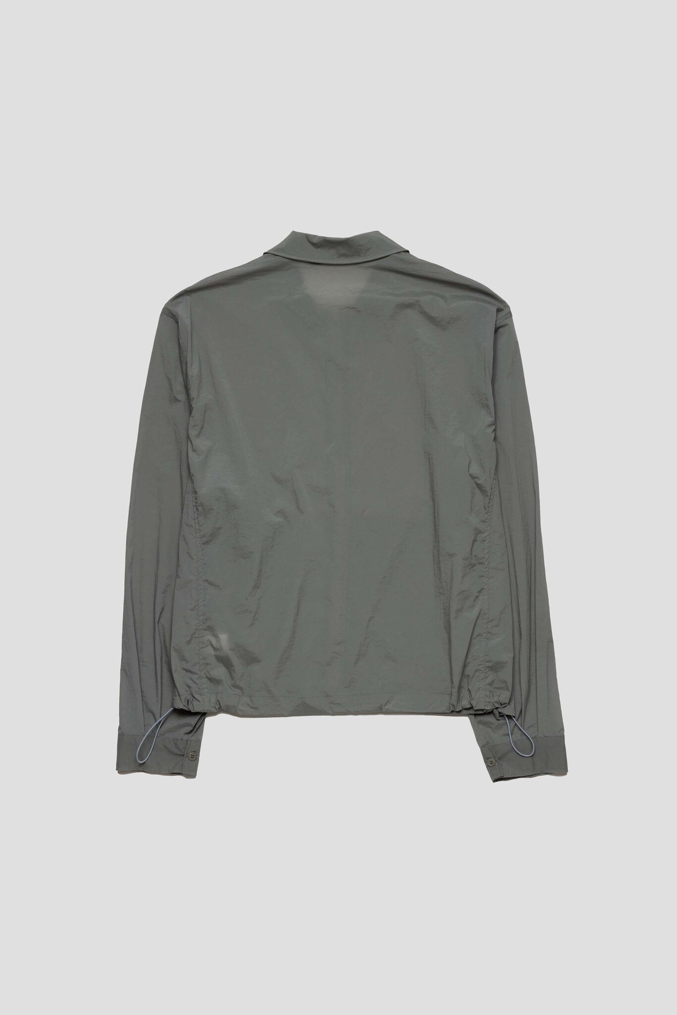 Sheer Zip-Up Shirt Grey