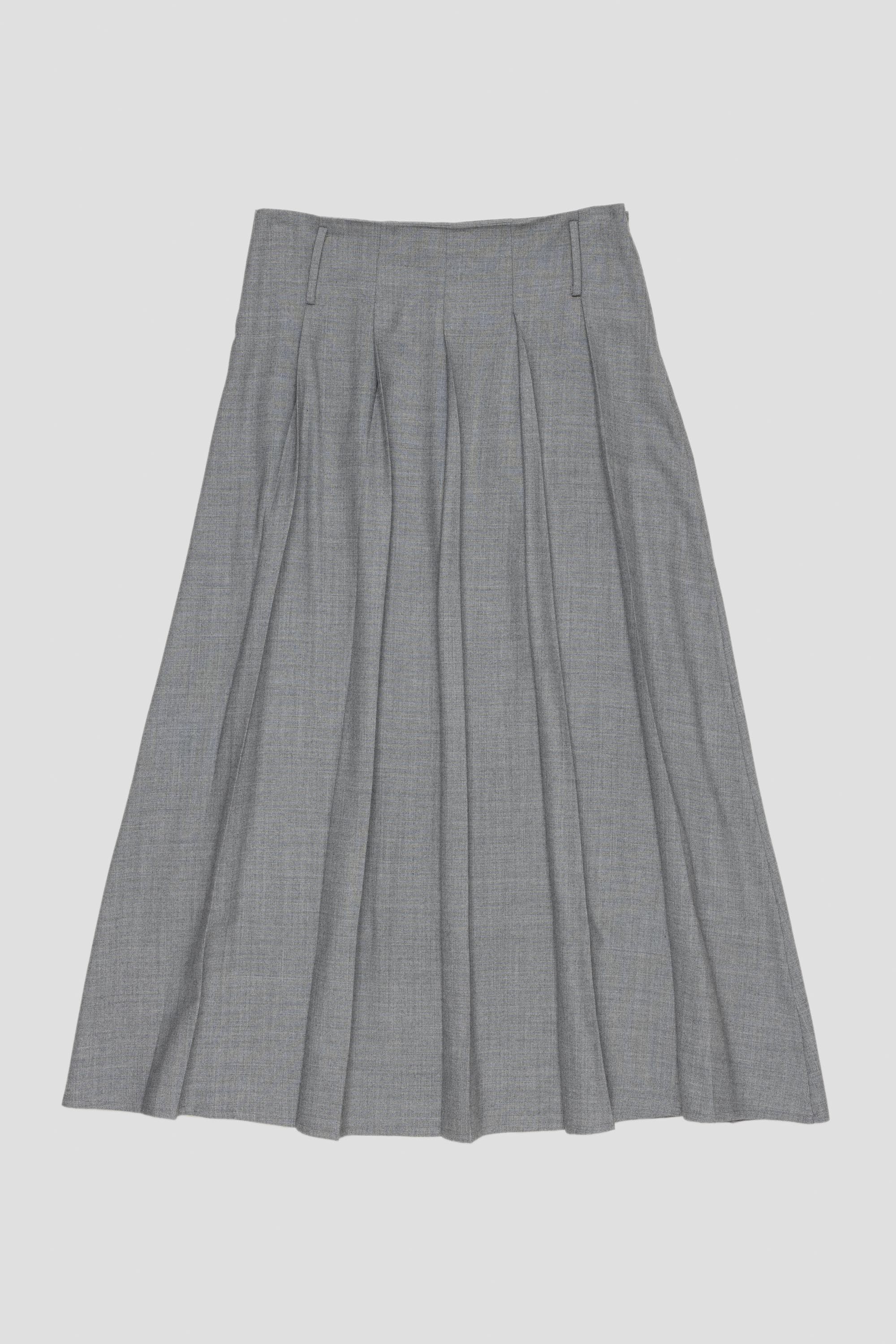 Pleated Skirt Dark Grey