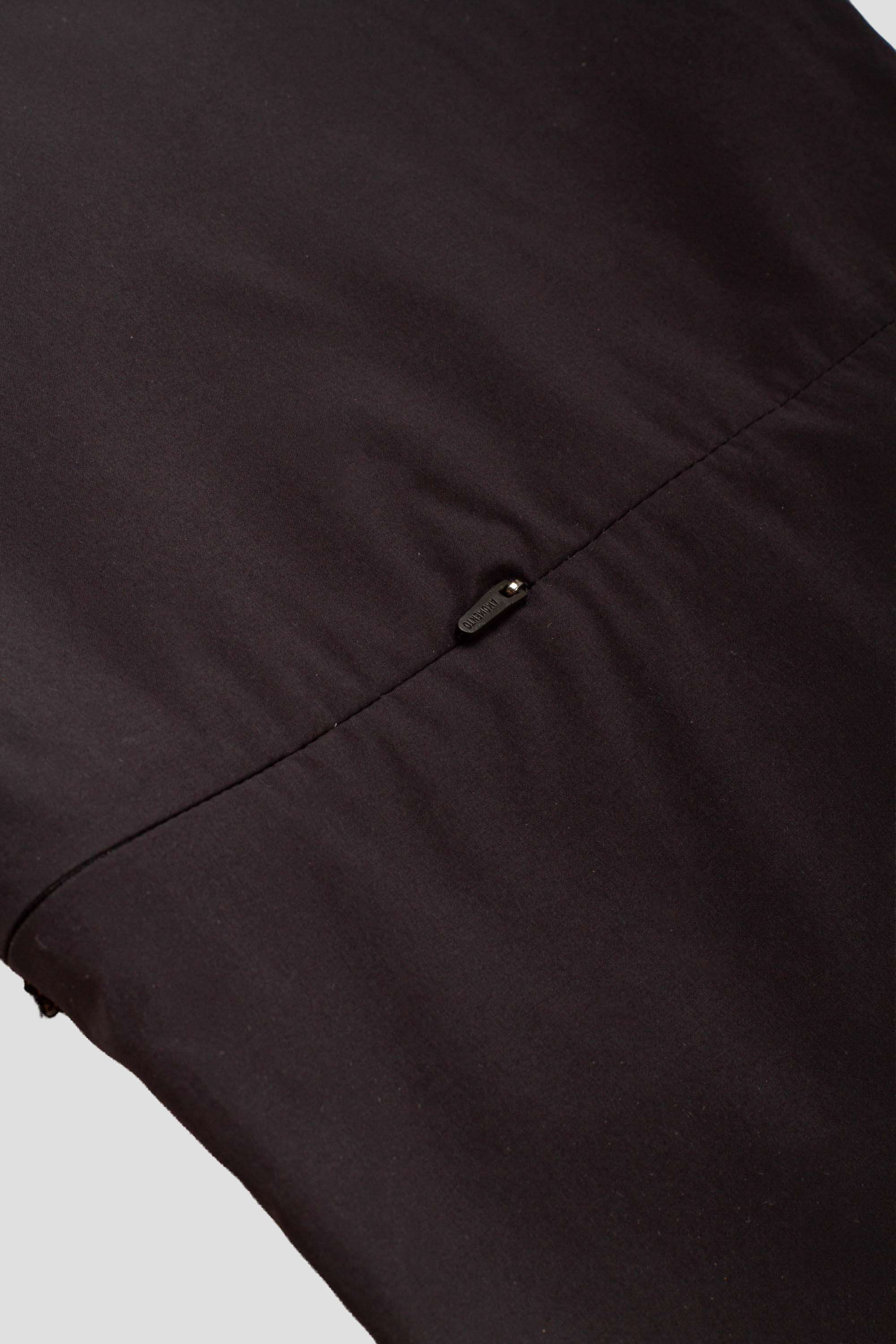 Curved Zip Banding Pants Black