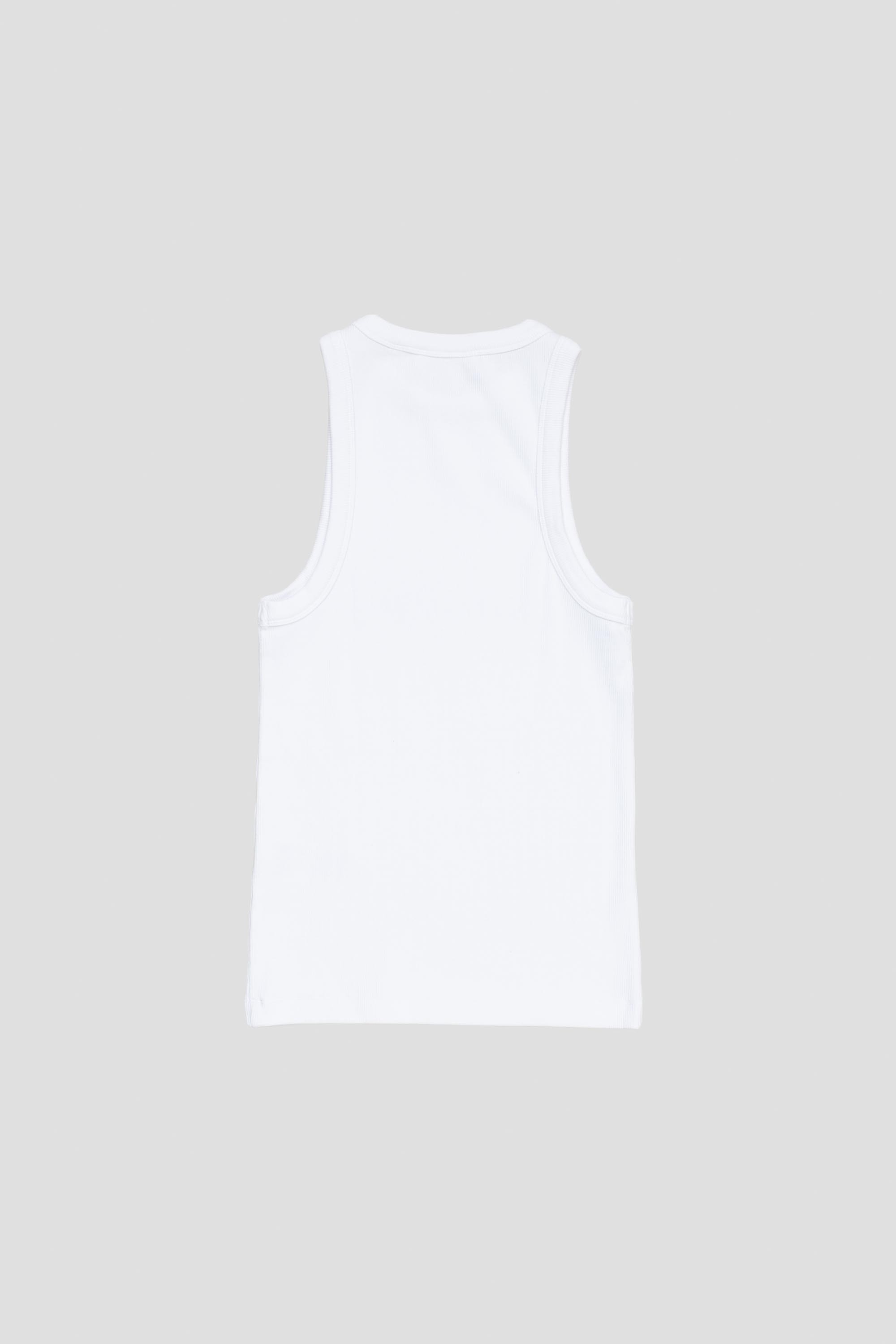 Olaf W Rib Tanktop Optical White