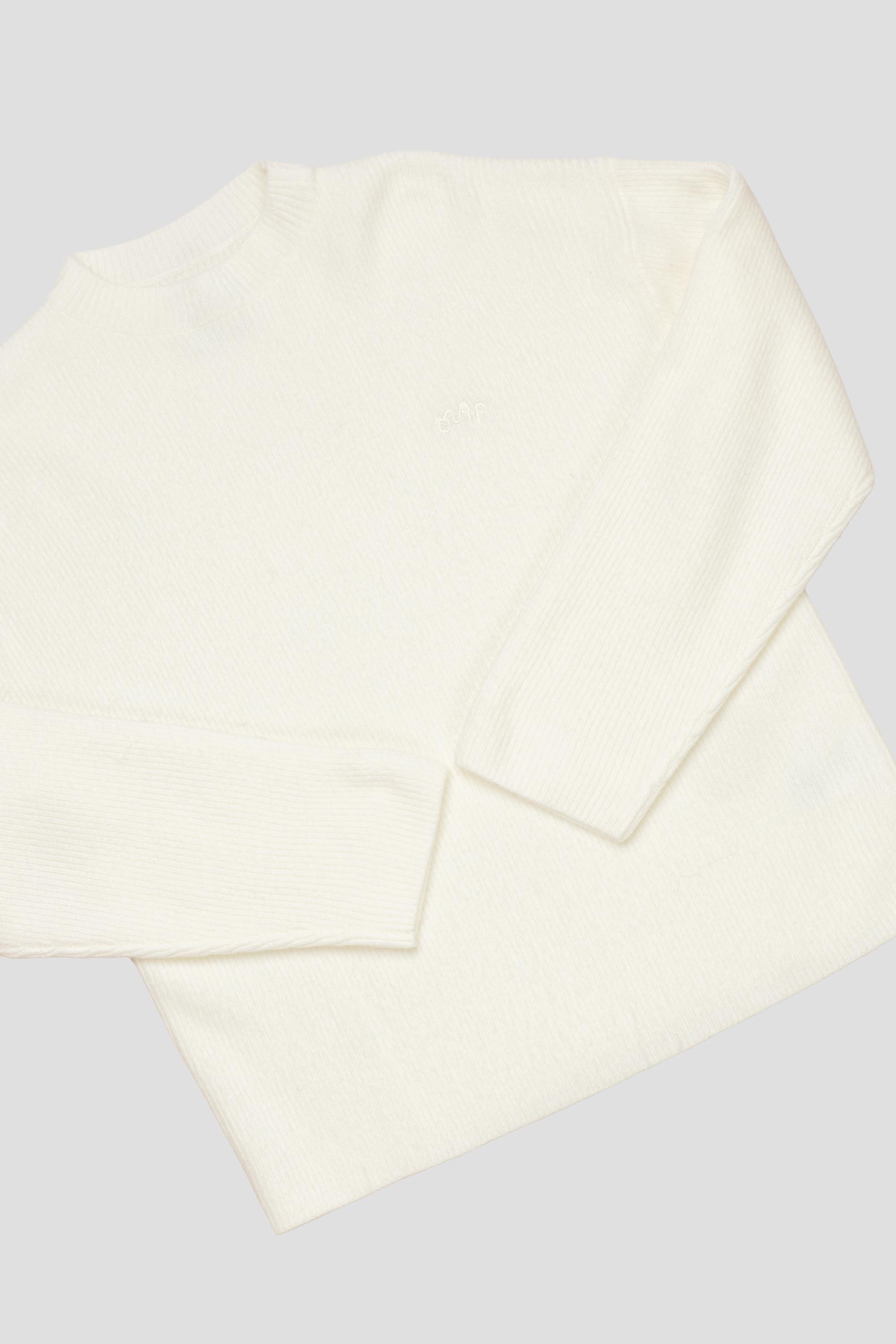 Signature Knitted Crewneck White