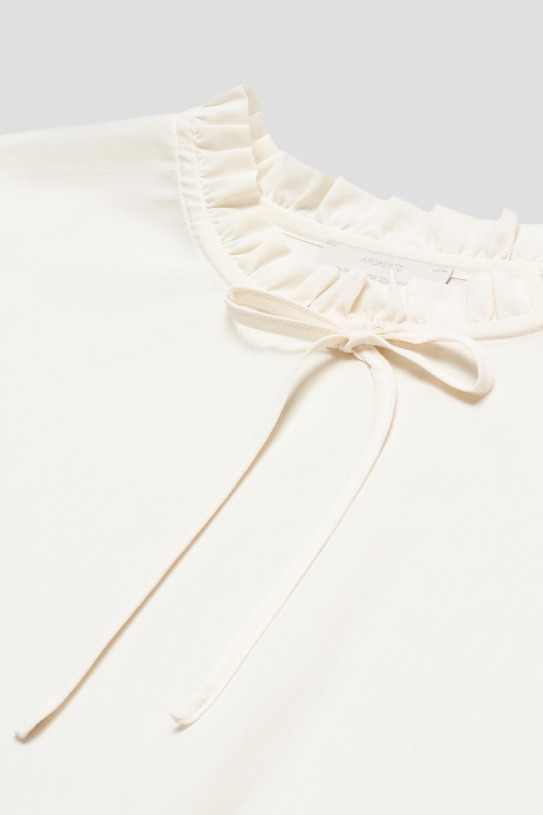 【AMOMENTO】24fw SHEER NECK FRILL DRESS Sheer Neck Frill Dress Ivory | Shelter