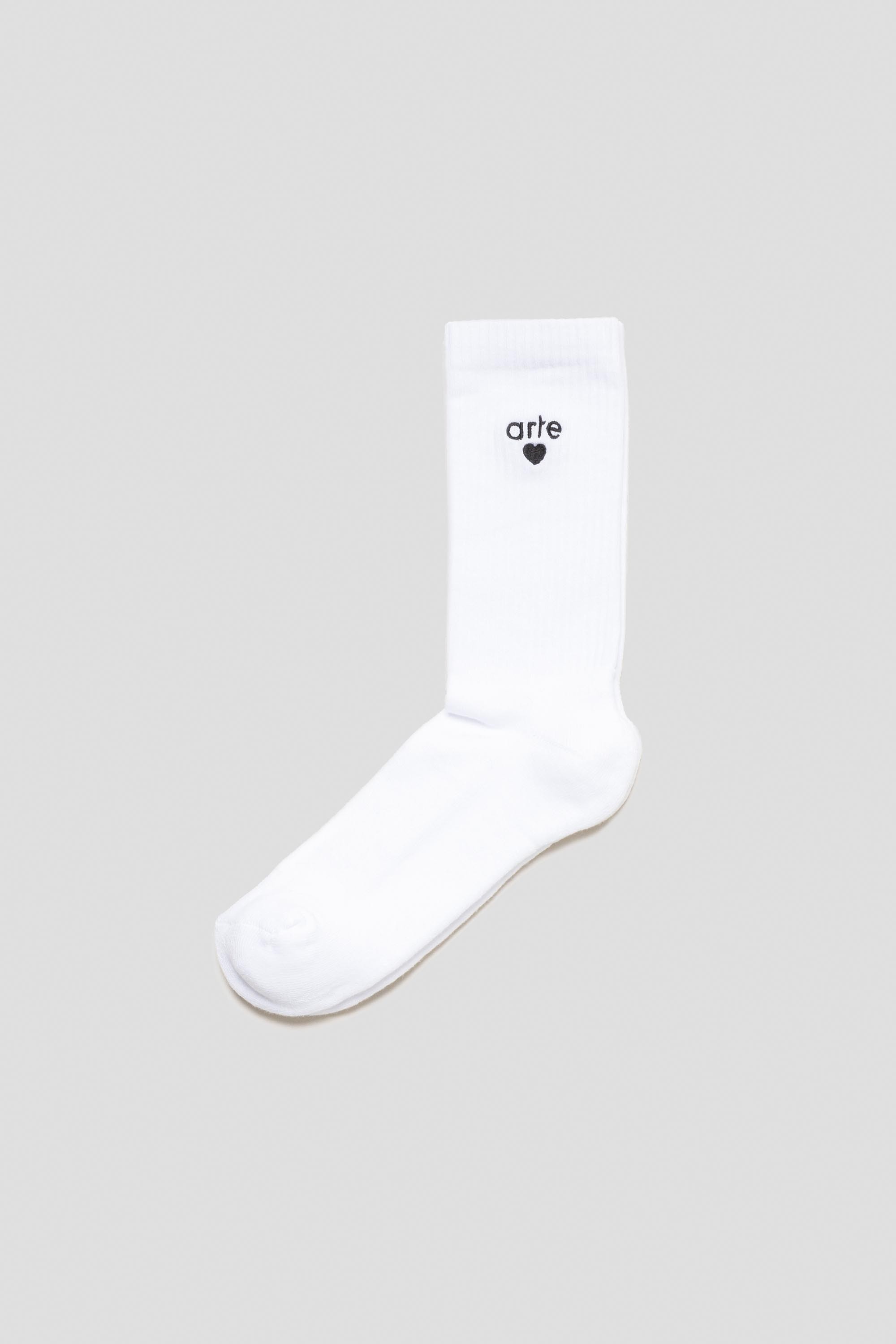 Basic Heart Socks White