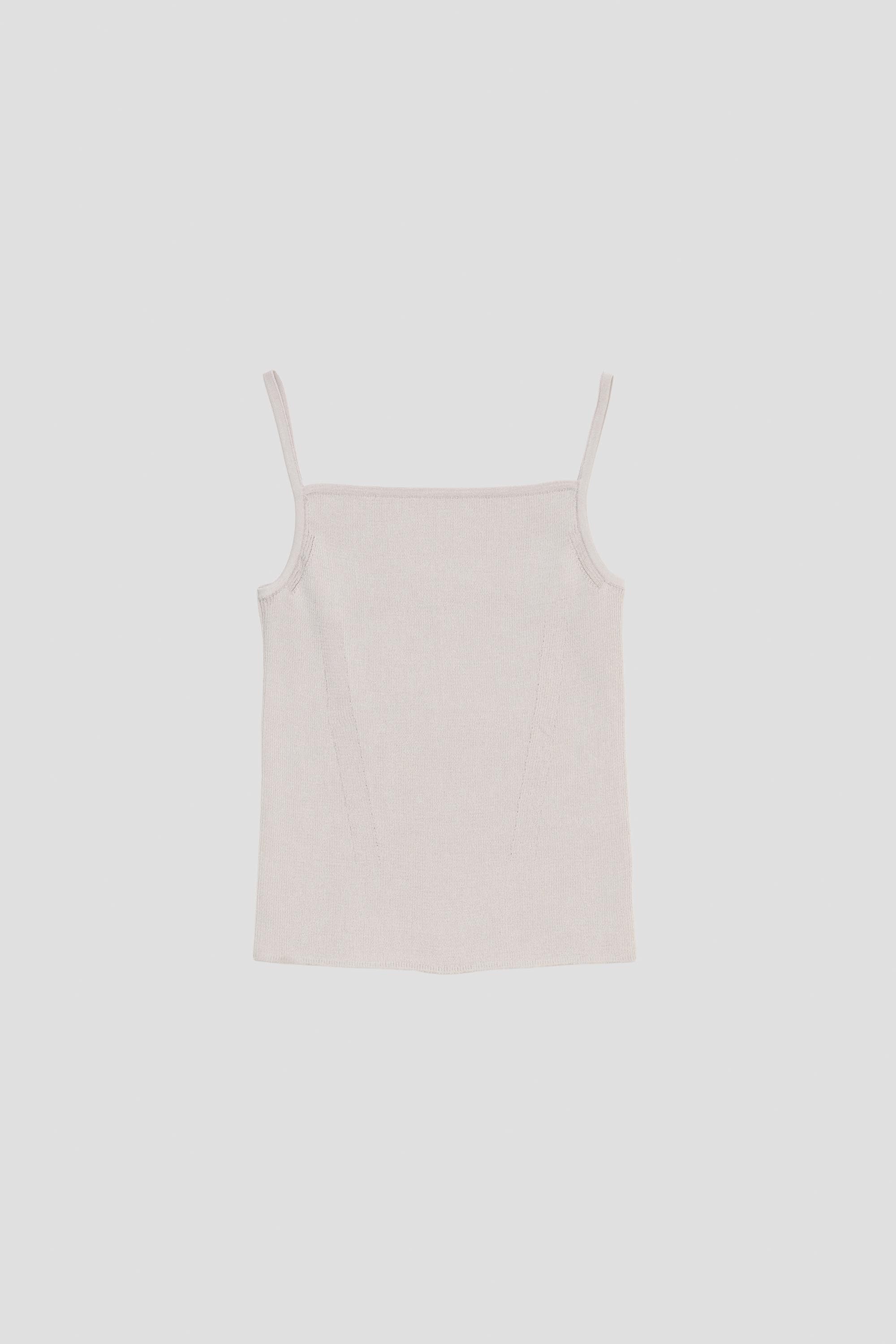 Knit Sleeveless Top Grey