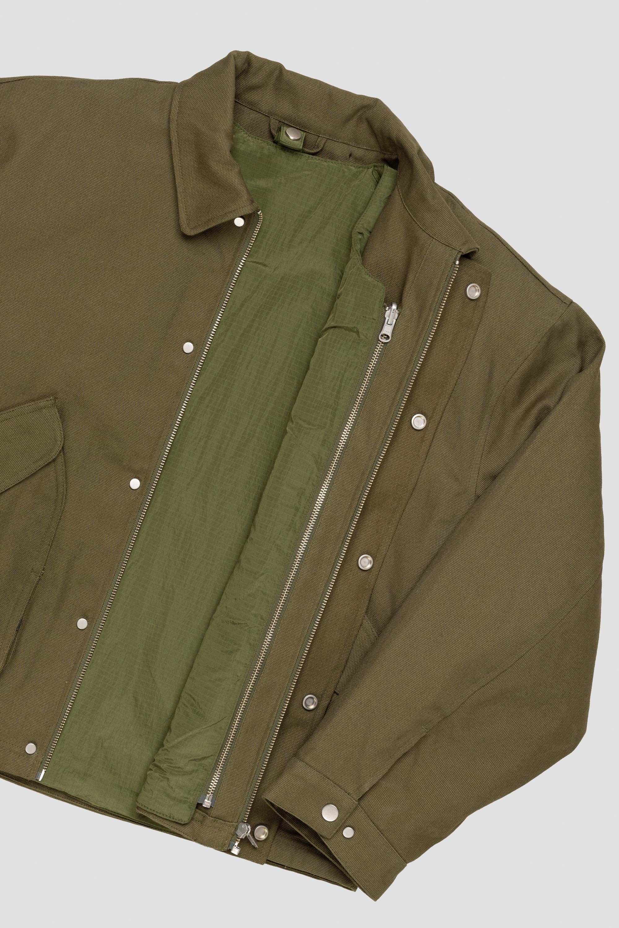 Inclined Pocket Jacket Green
