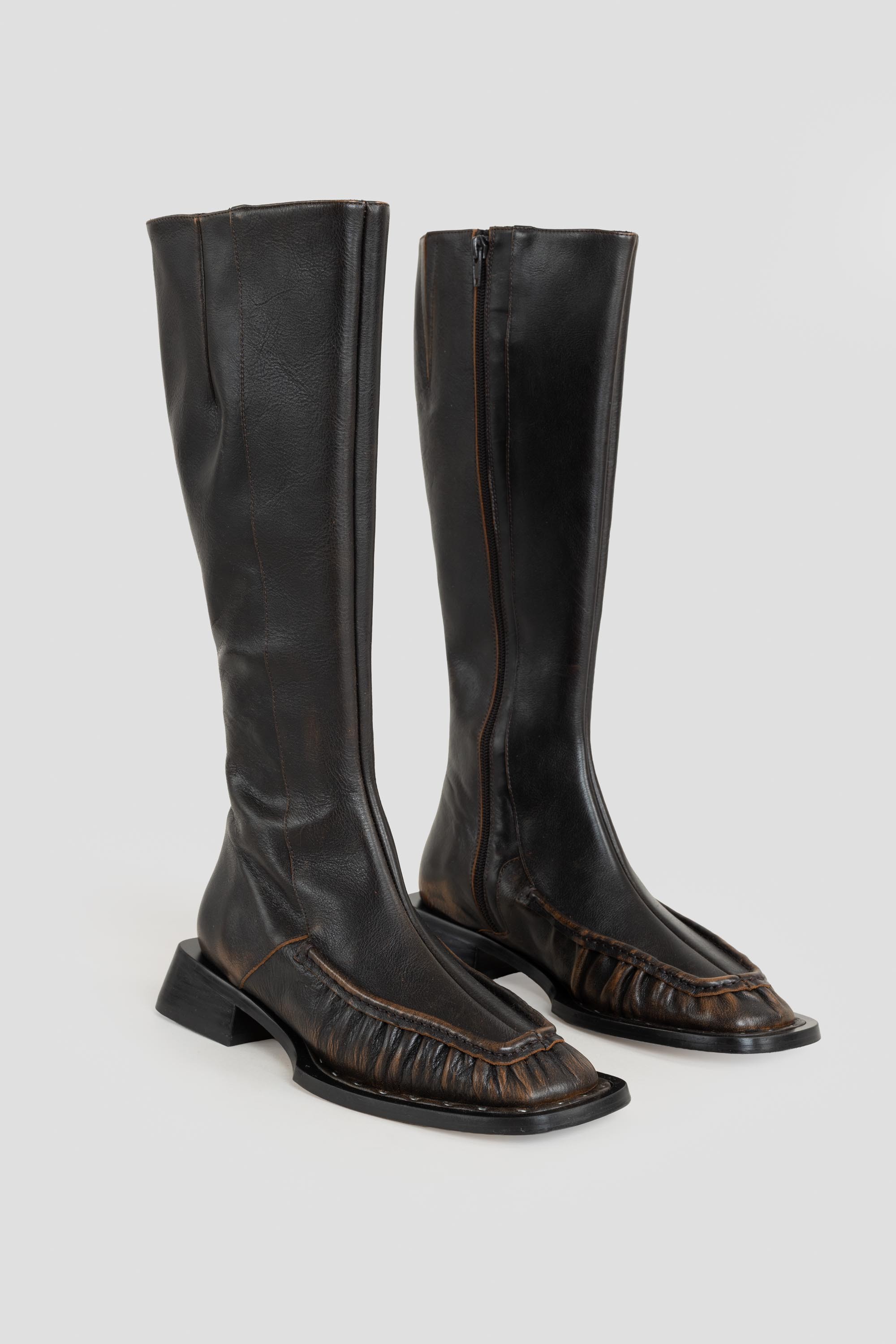 Pats Tall Boots Brushed Brown