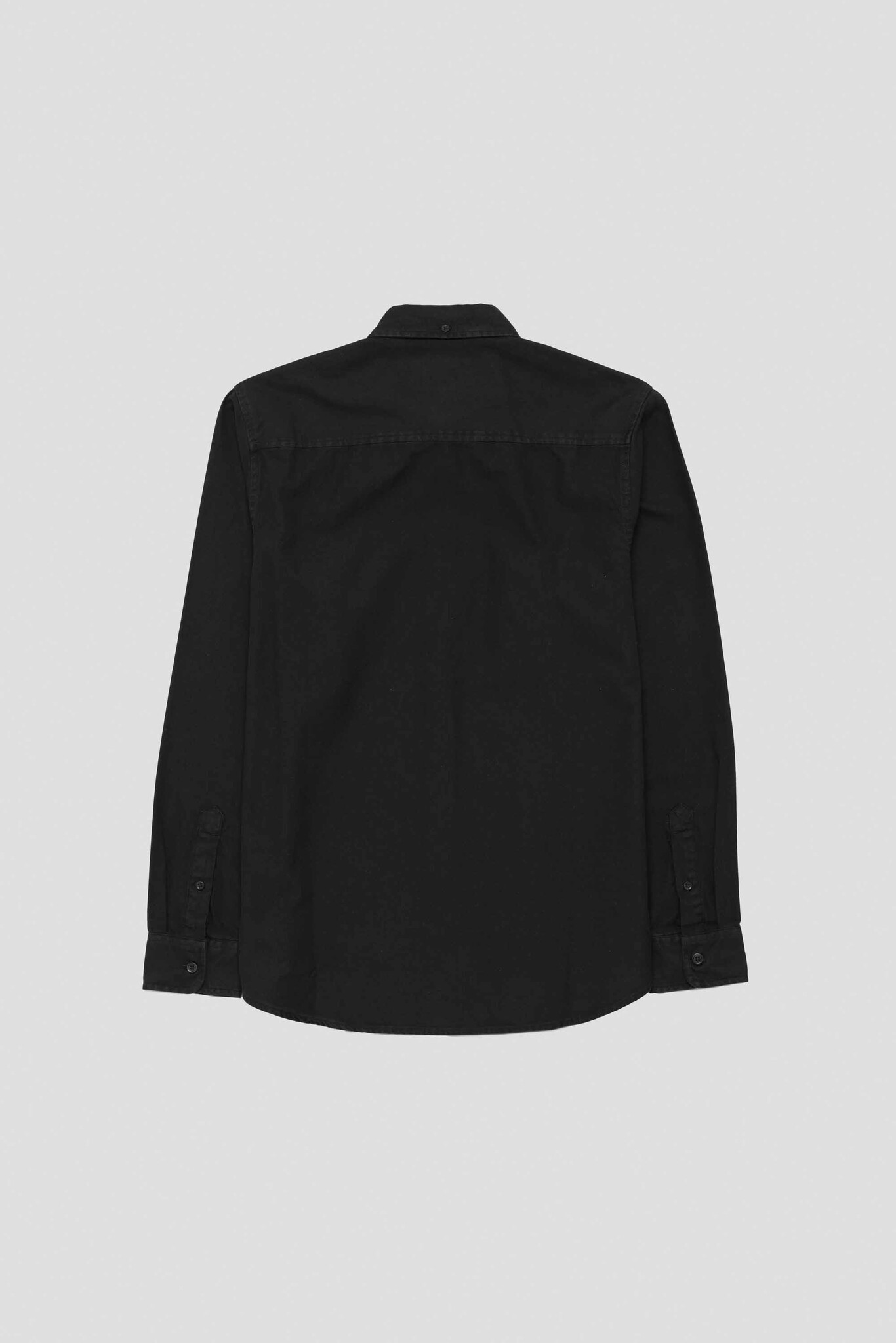 L/S Bolton Shirt Black Garment Dyed