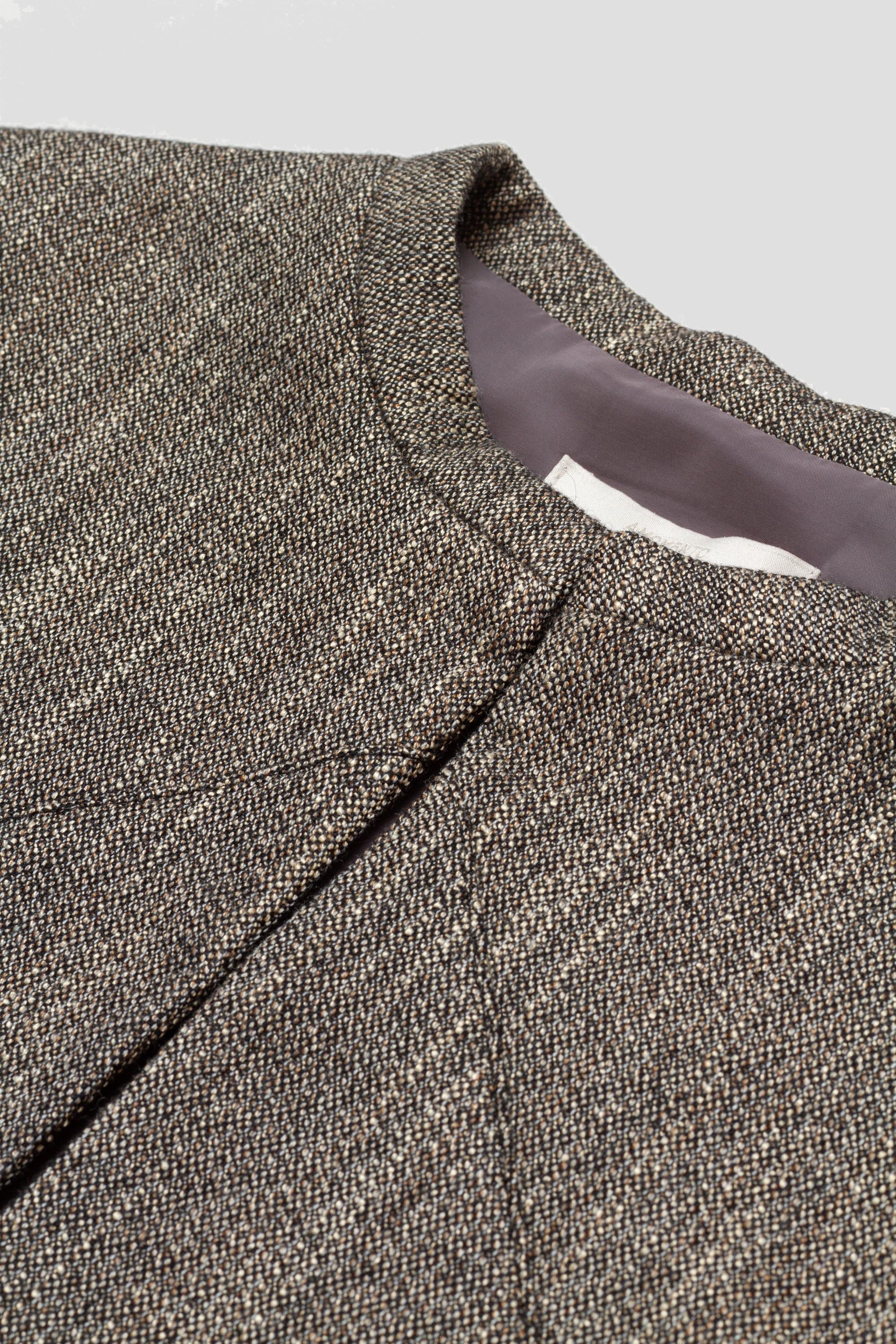 Wool Tweed Motive Vest Charcoal