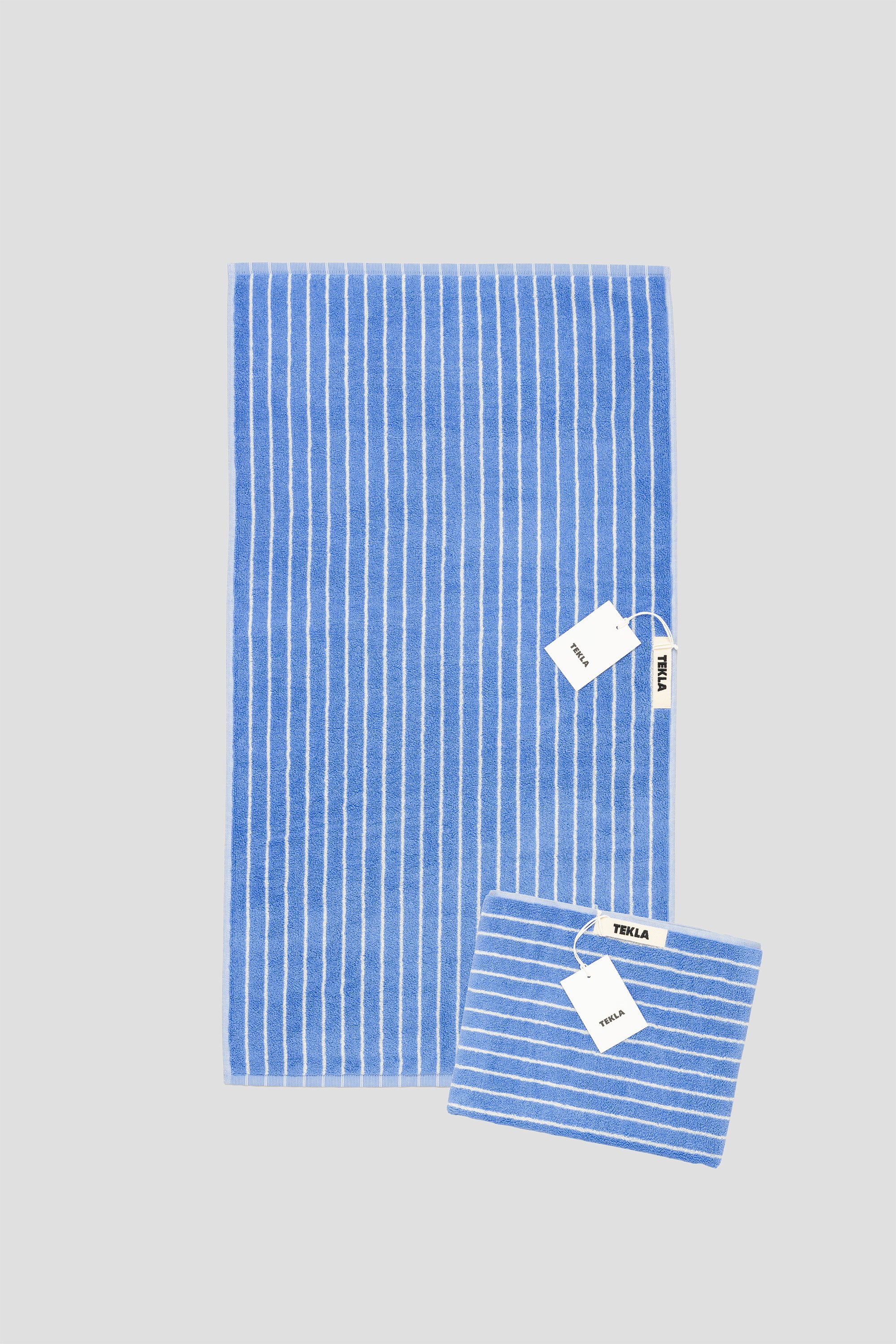 Terry Towel Hand Towel Blue Stripes