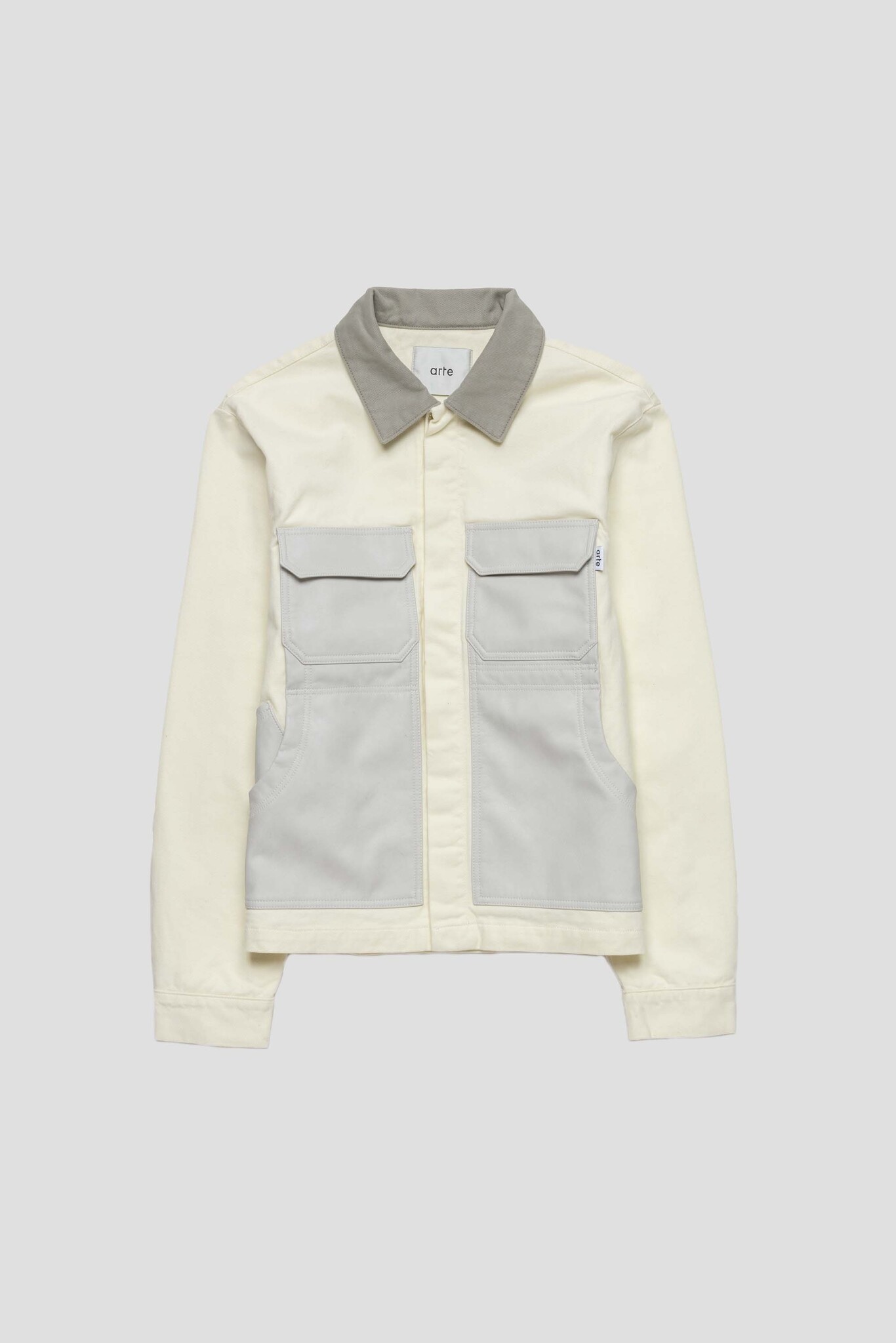 John Contrast Jacket Cream/Grey