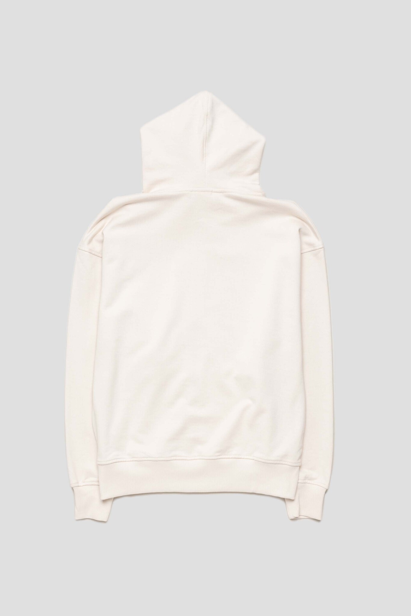 Circle Zip Hoodie Beige