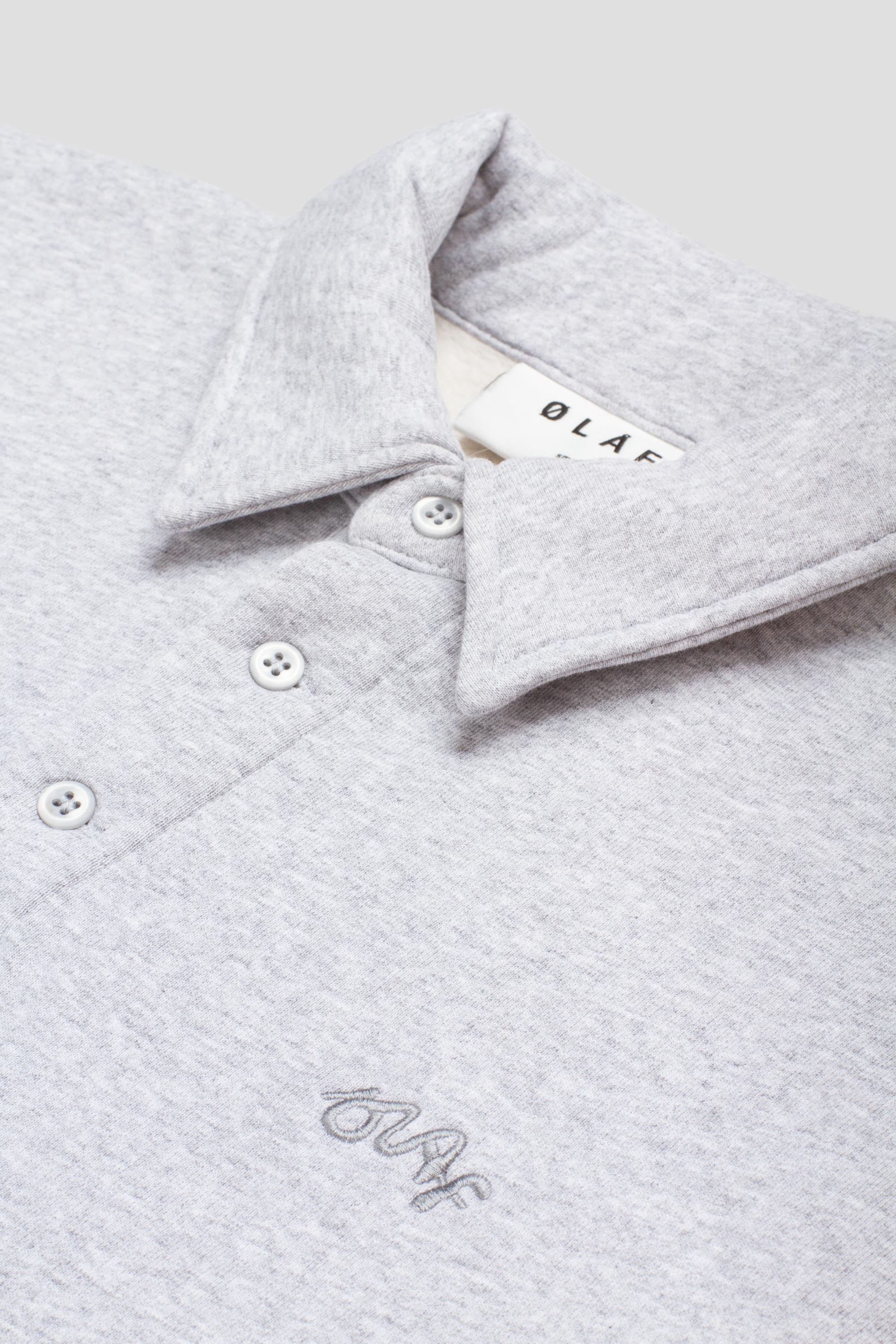 Signature Oversized Polo Heather Grey