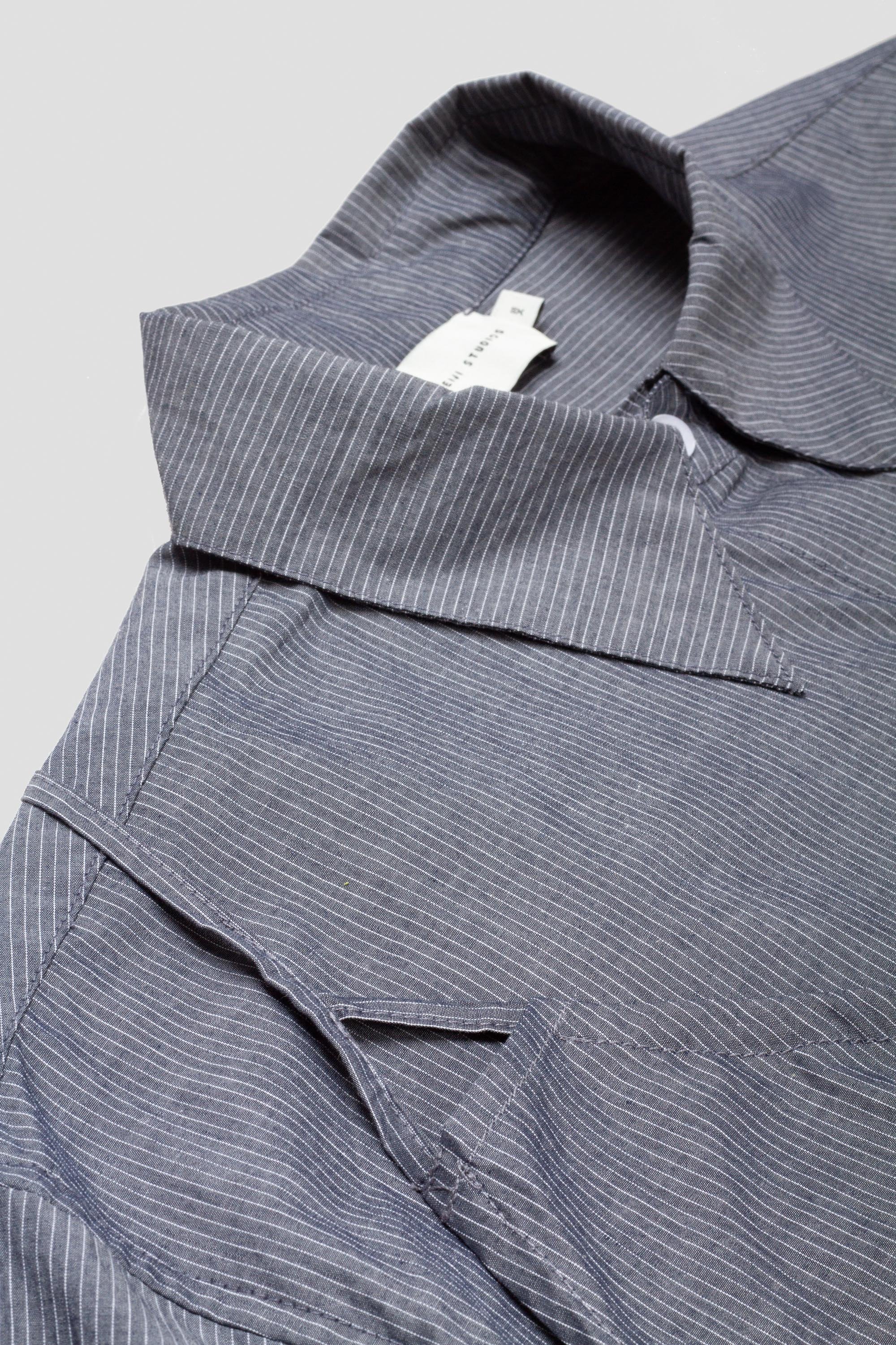 Sash Shirt Blue Pinstripe