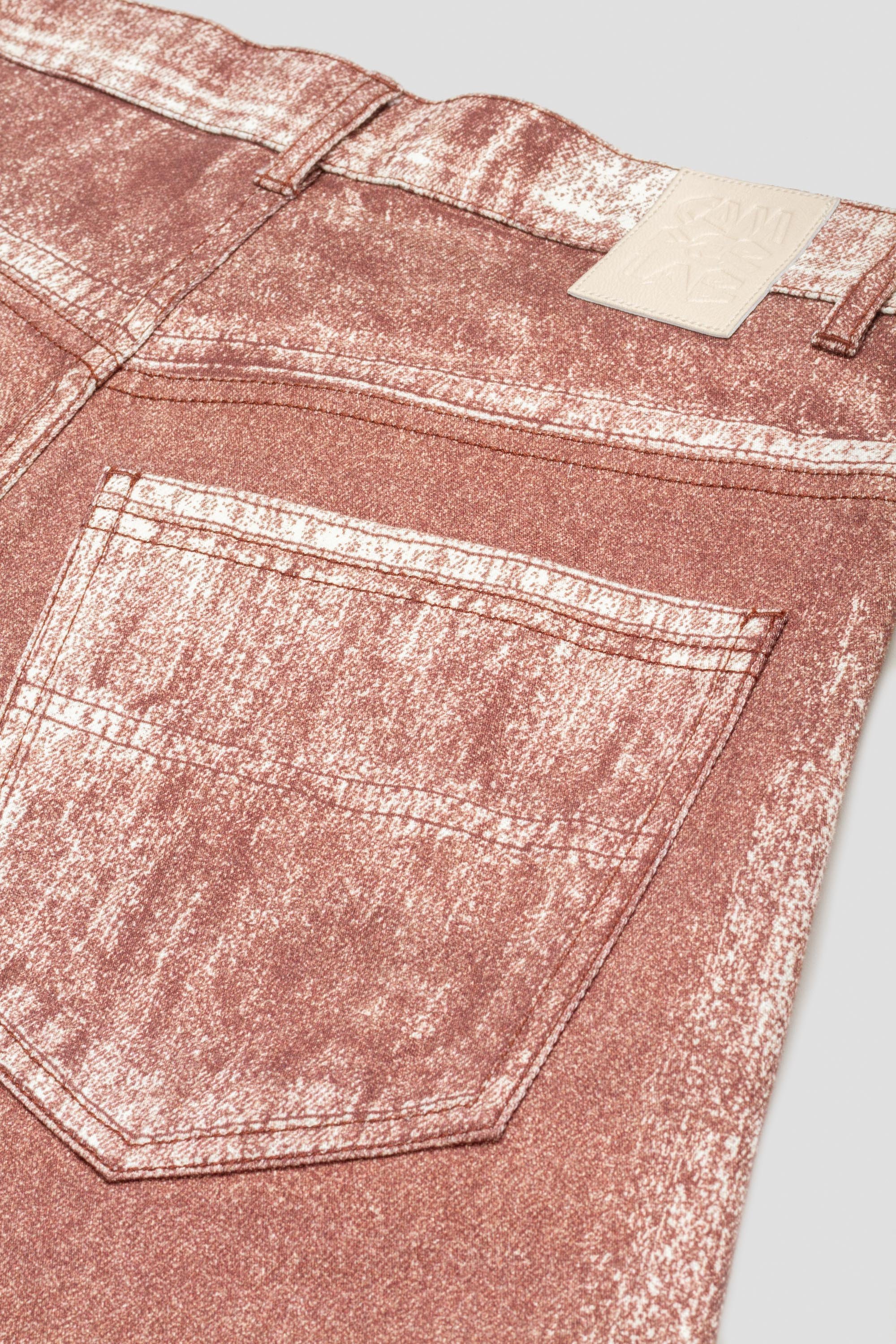 Paint Denim Jeans Terracotta