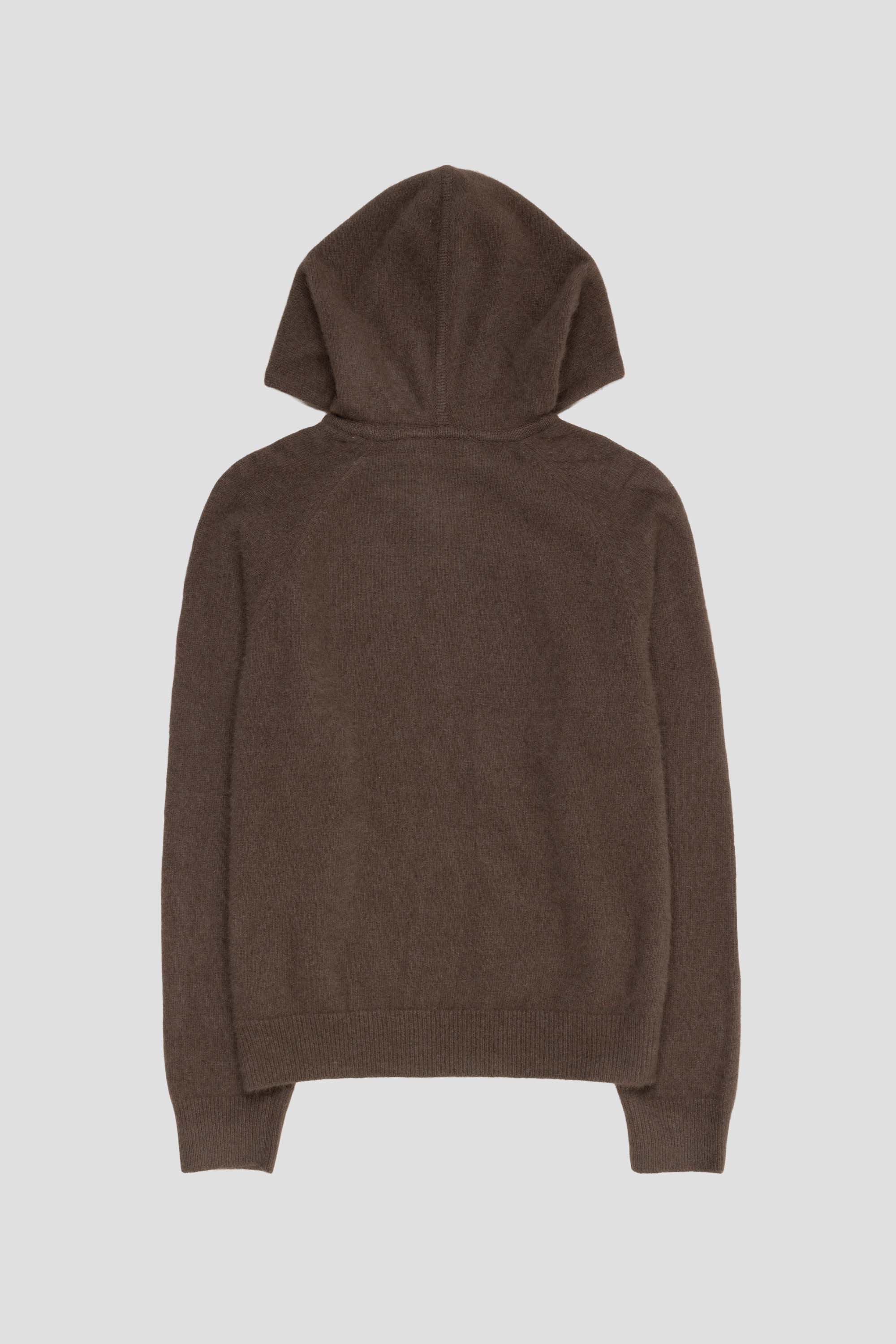 Racoon Hoodie Knit Brown