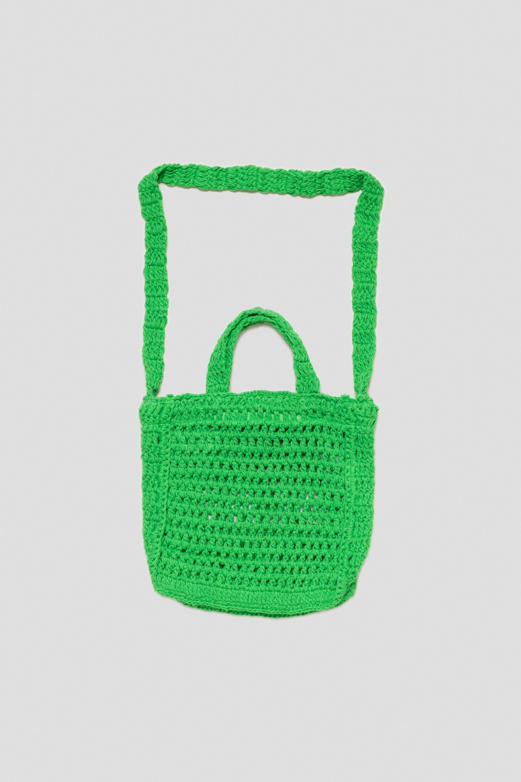 Crochet Tote Bag Apple Green