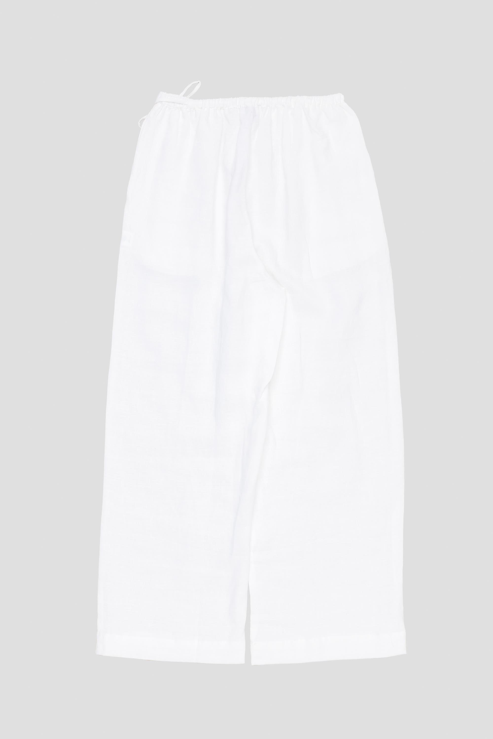 Tie Split Pants White